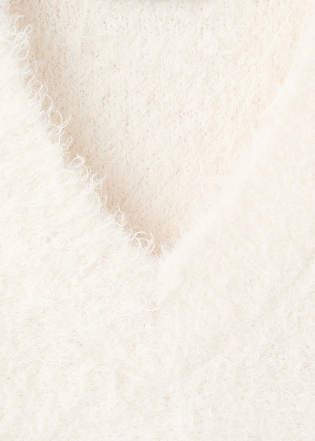 Fur-effect knitted sweater