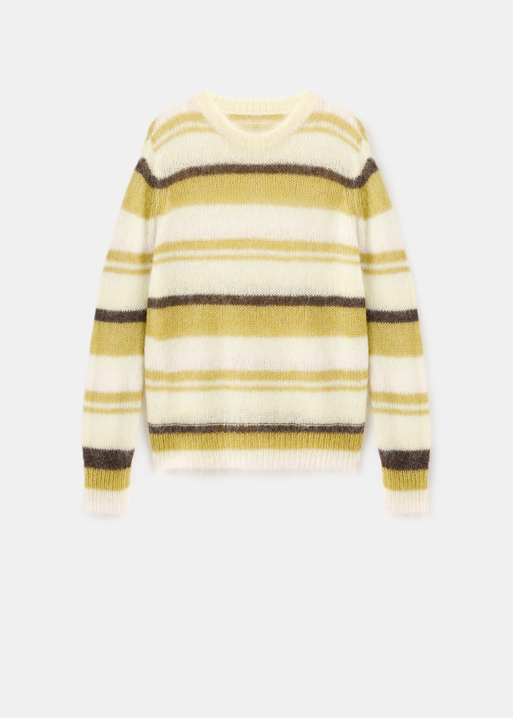 Semi-transparent alpaca sweater