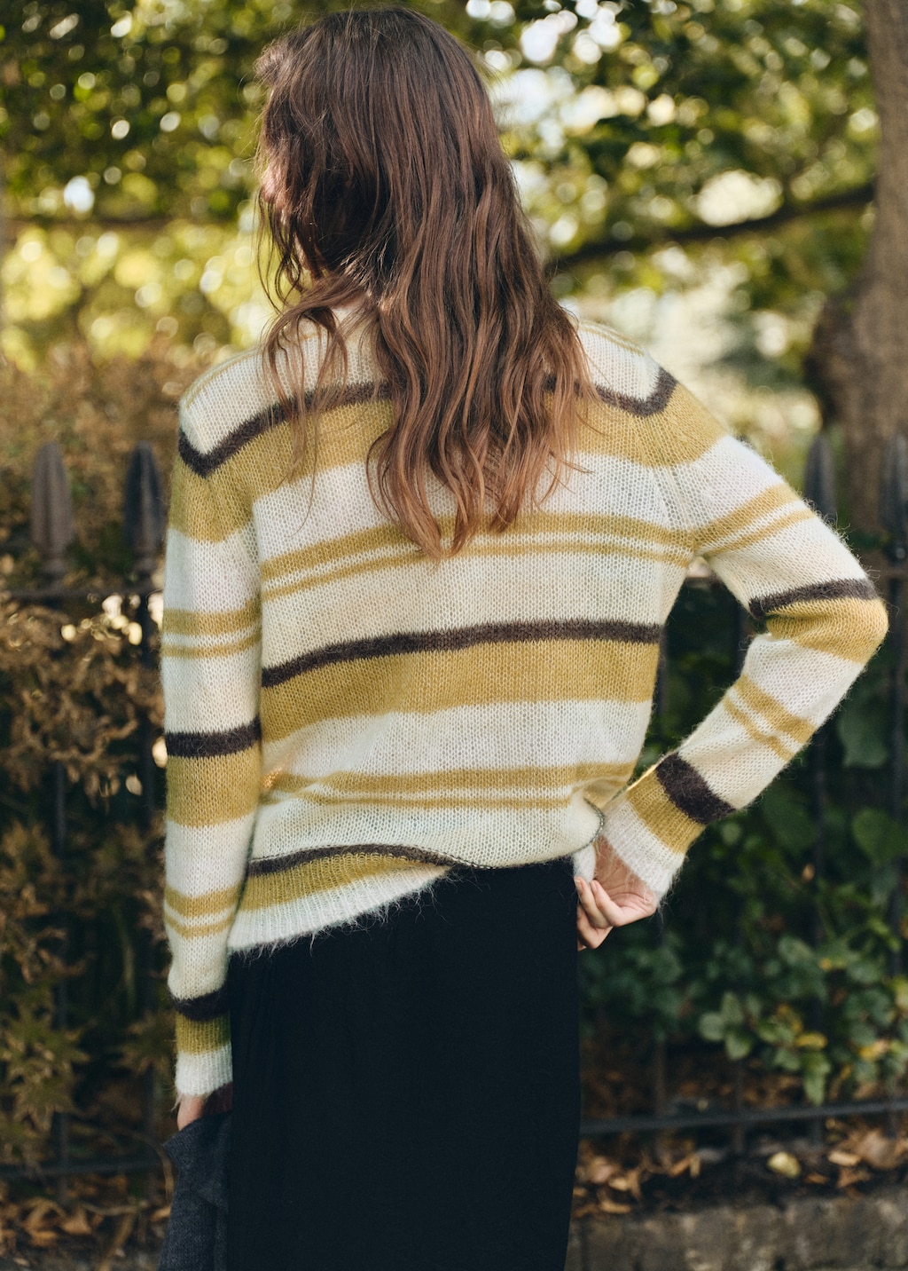 Semi-transparent alpaca sweater