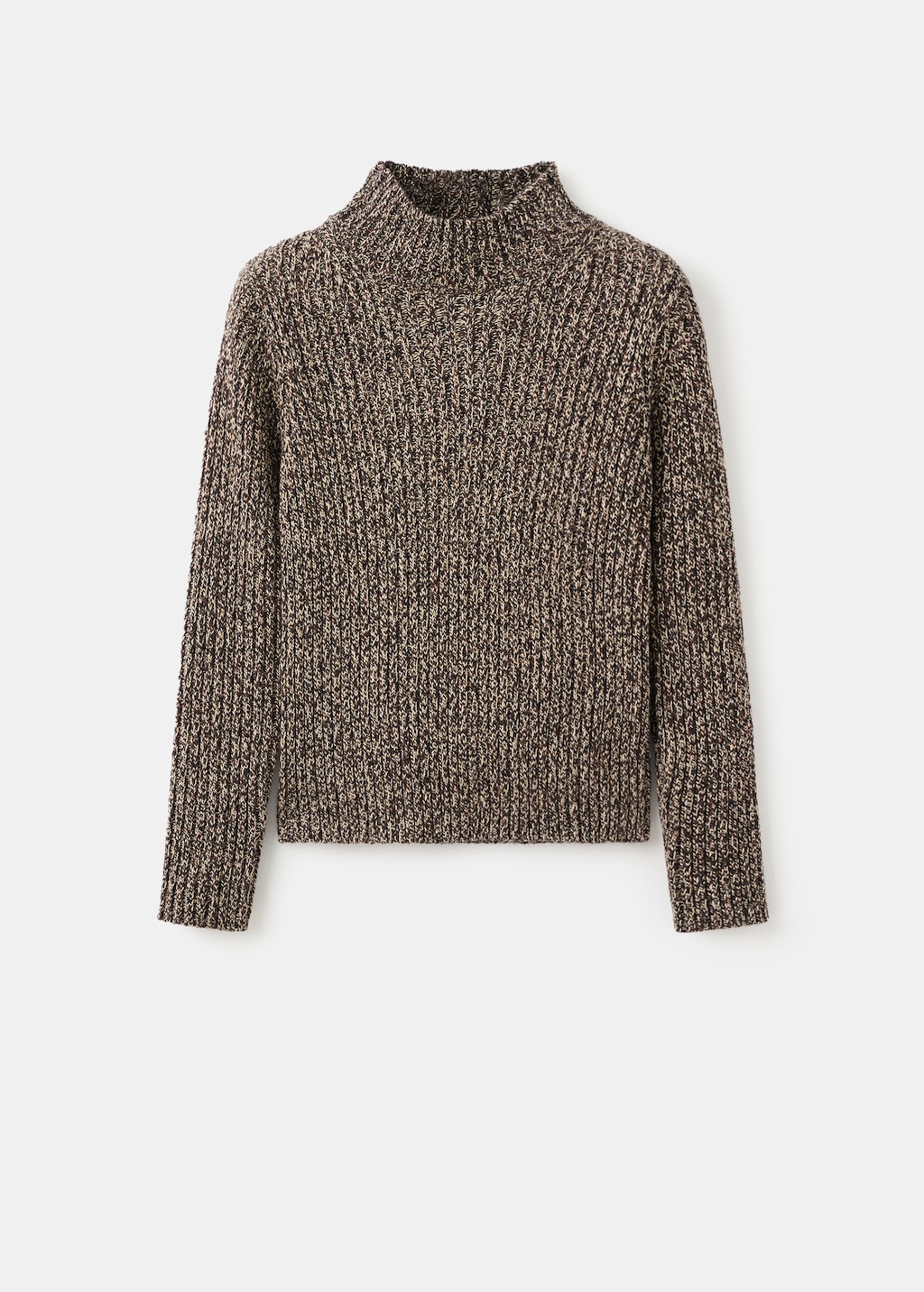 Speckled perkins-neck sweater