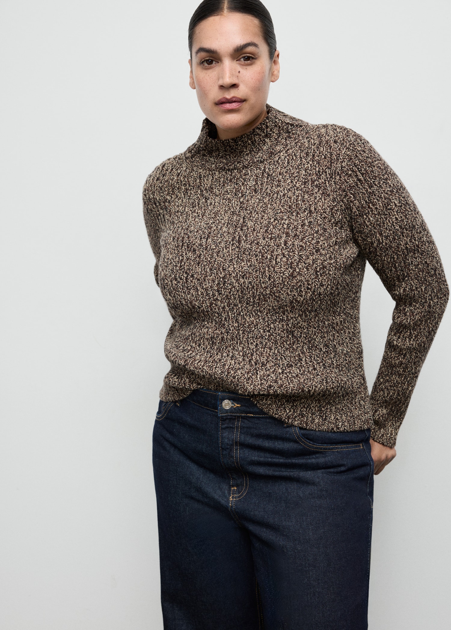 Speckled perkins-neck sweater - Details of the article 5