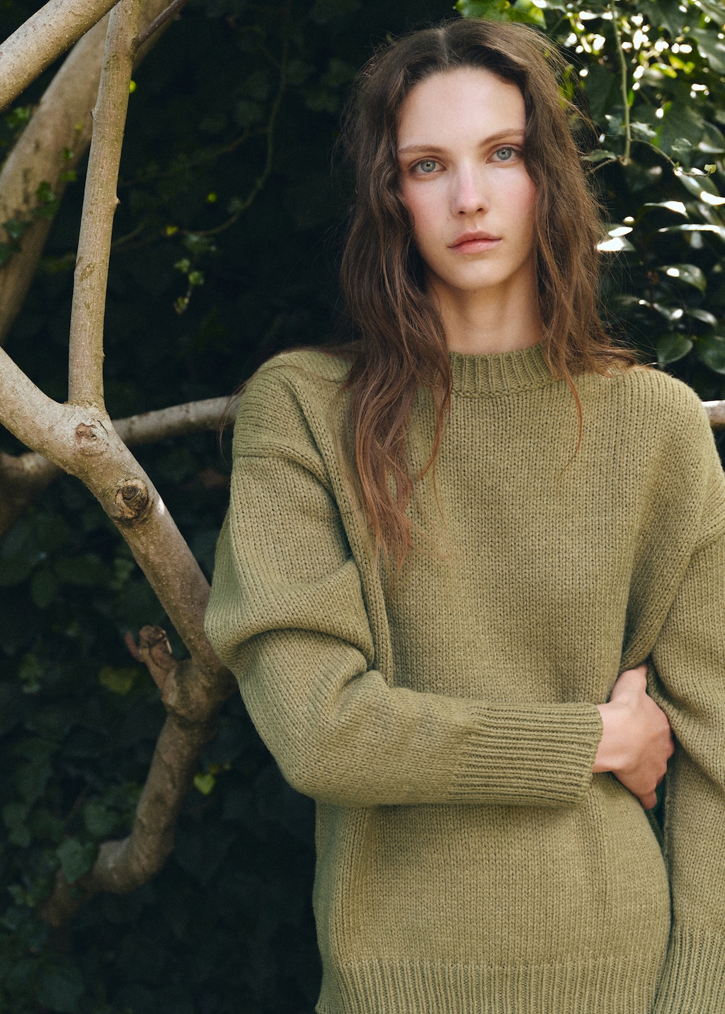 Oversized chunky-knit sweater