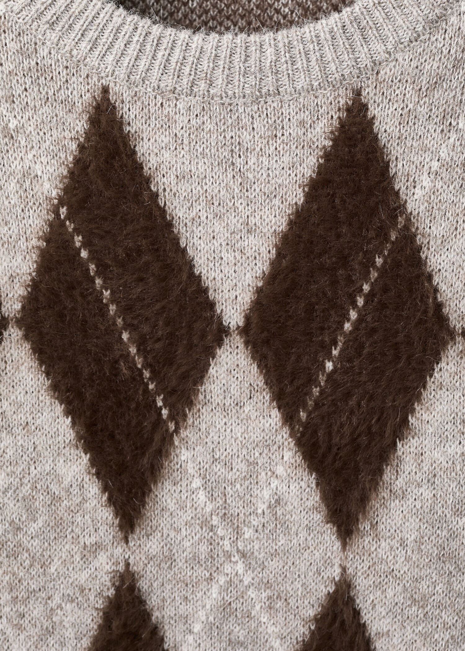Diamond-patterned knitted sweater - Details of the article 8