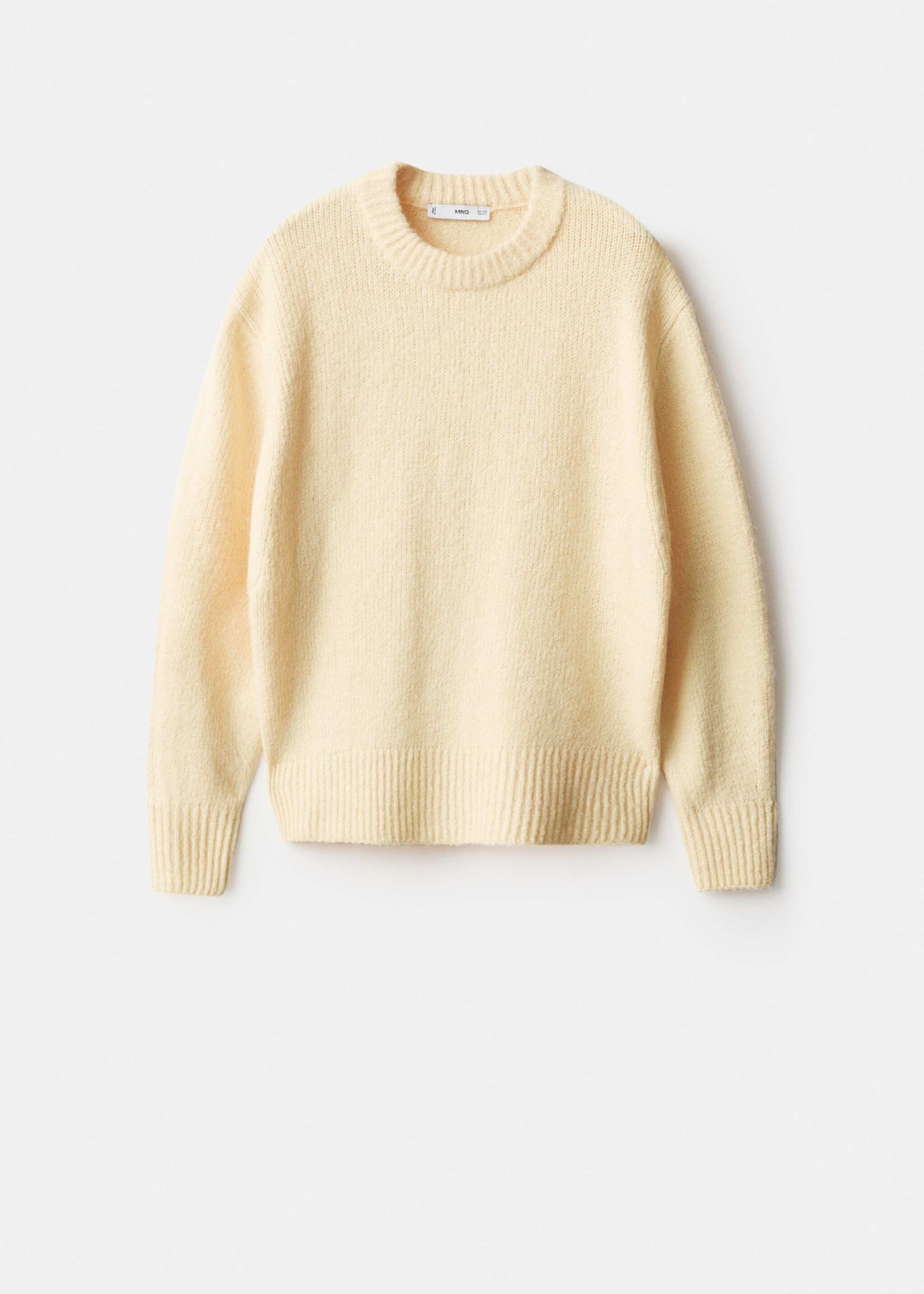 Chunky-knit sweater - Article without model, Pastel Yellow. Ref: 17007828-00.