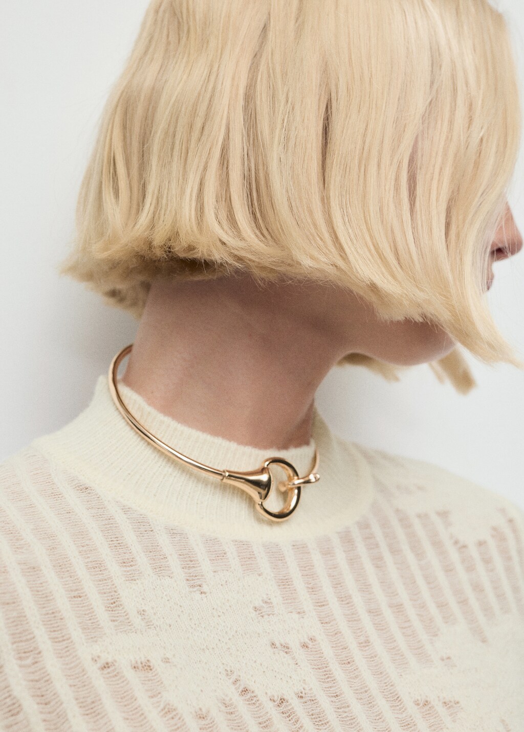 Mango Openwork knitted floral sweater