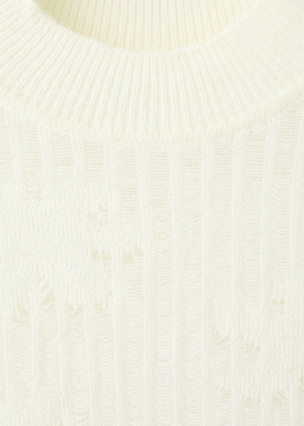 Openwork knitted floral sweater