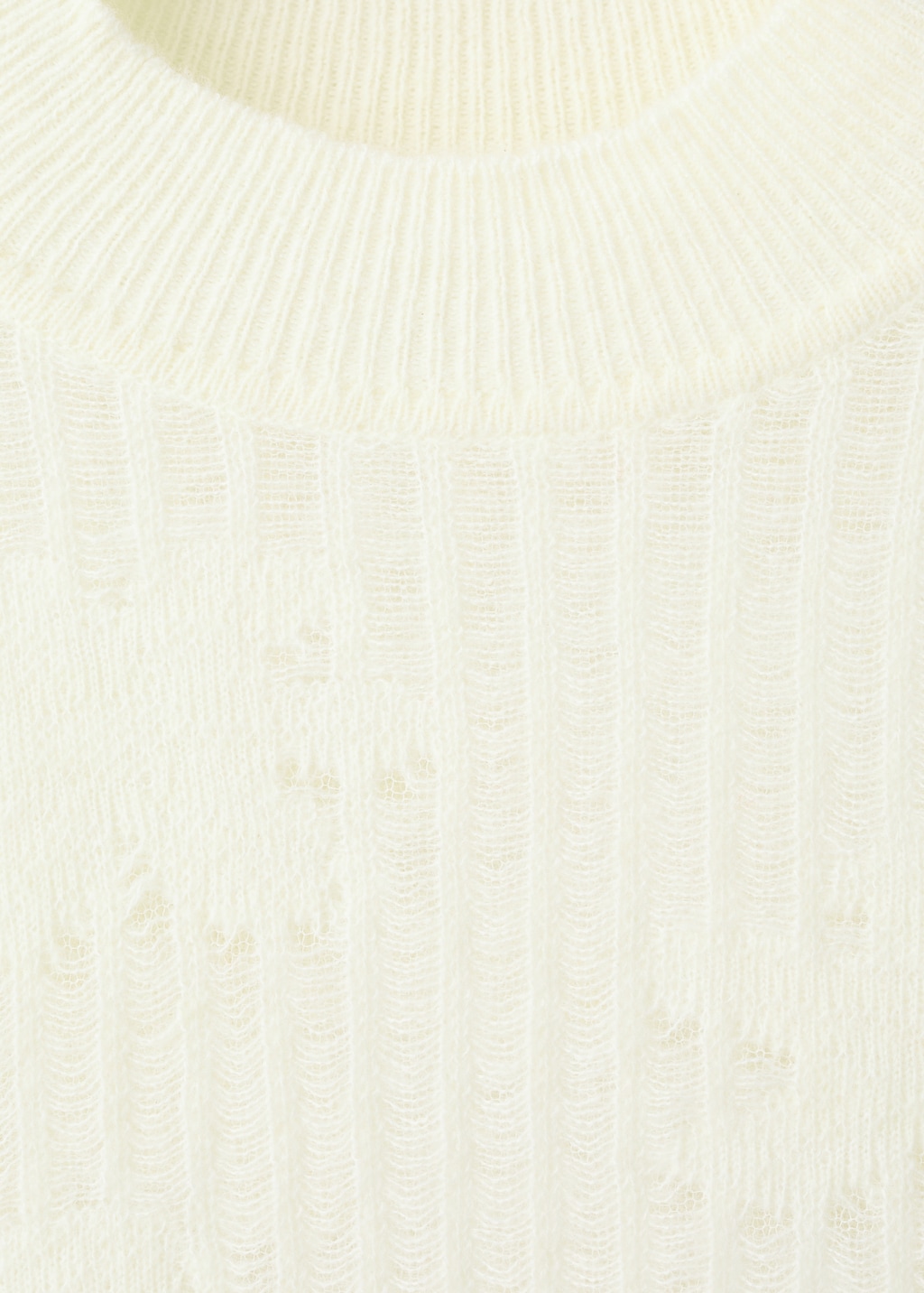 Openwork knitted floral sweater