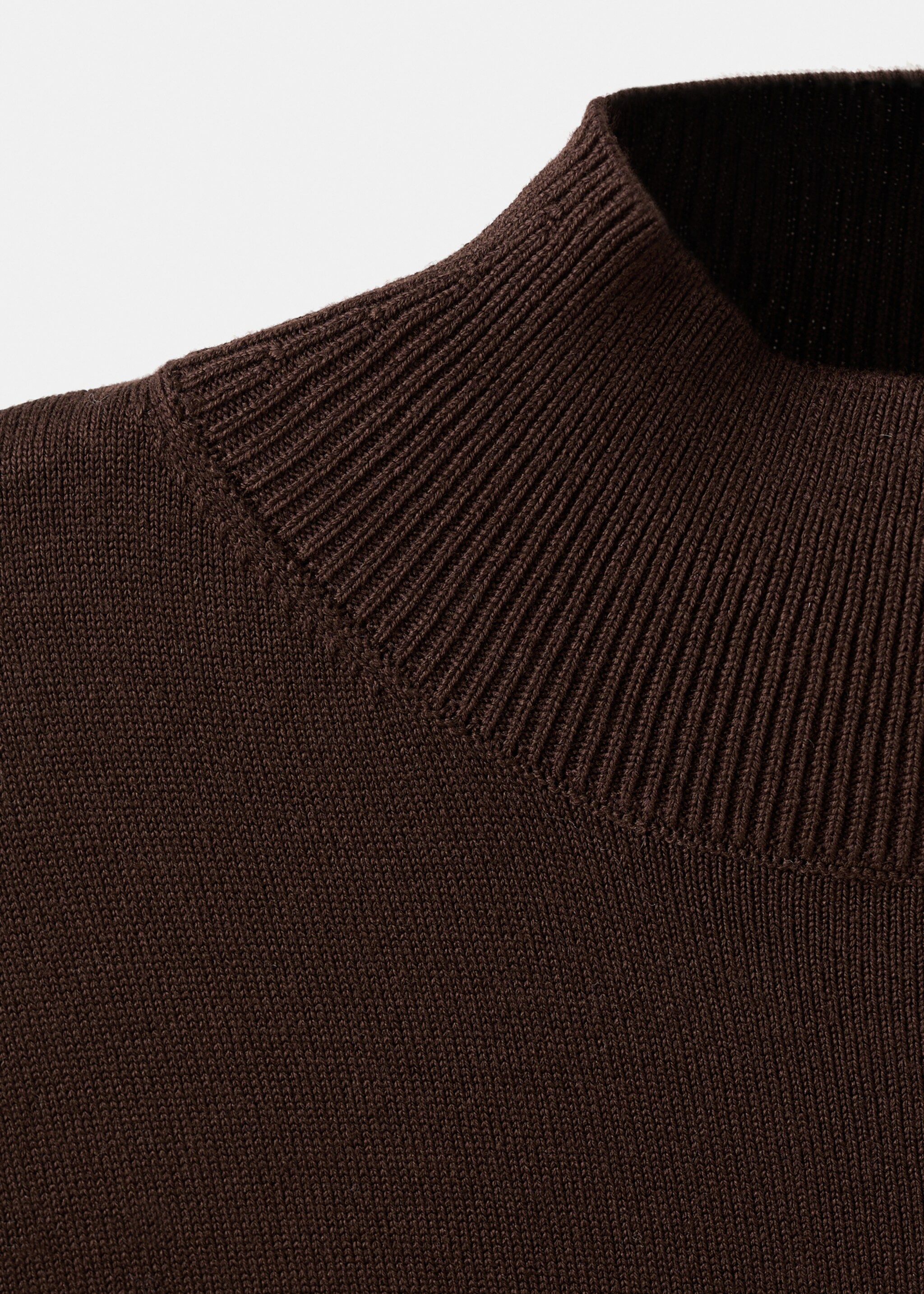 Knot detail sweater - Details of the article 8, Chocolate. Ref: 17007830-00.