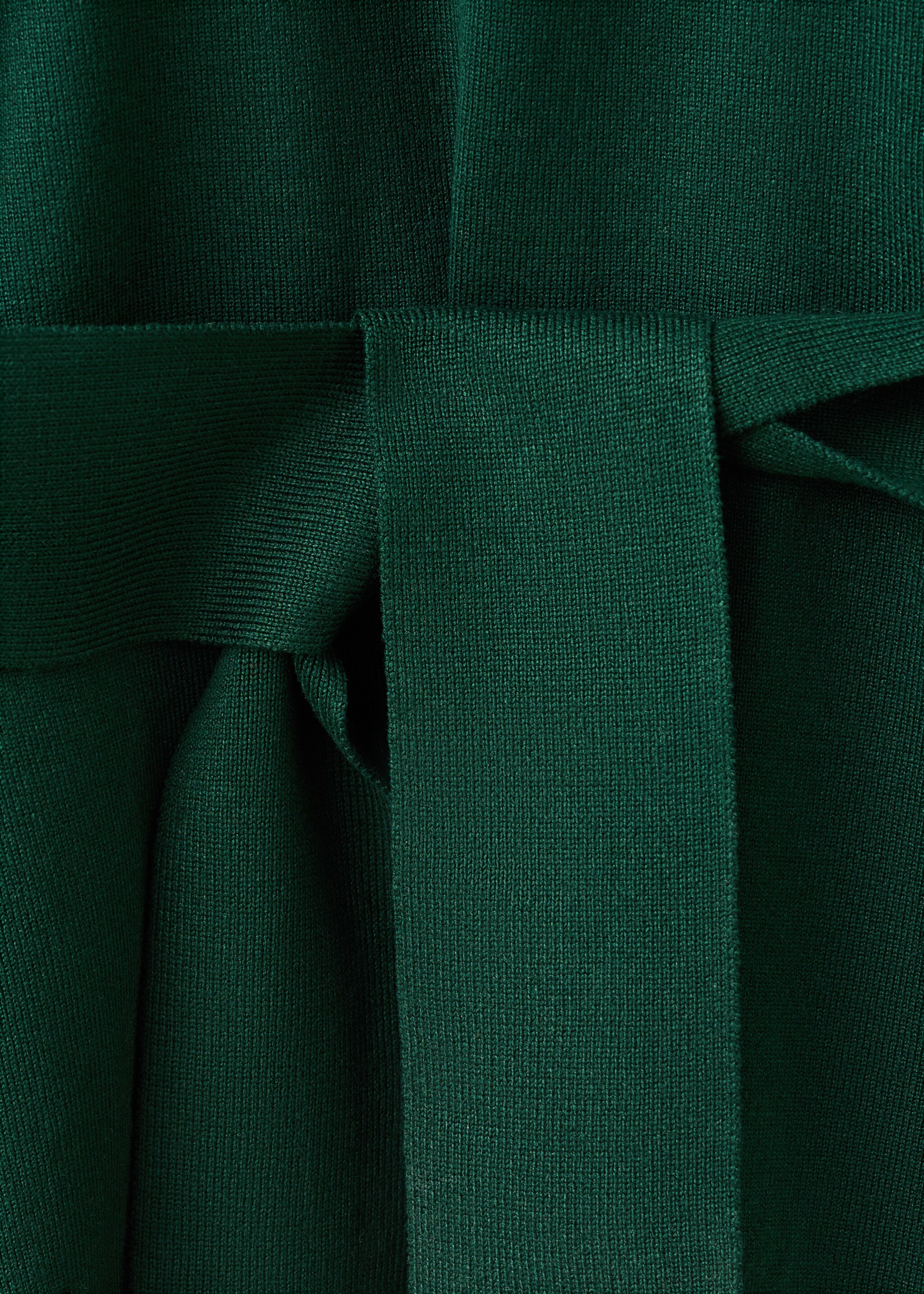 Knot detail sweater - Details of the article 0, Dark Green. Ref: 17007830-00.