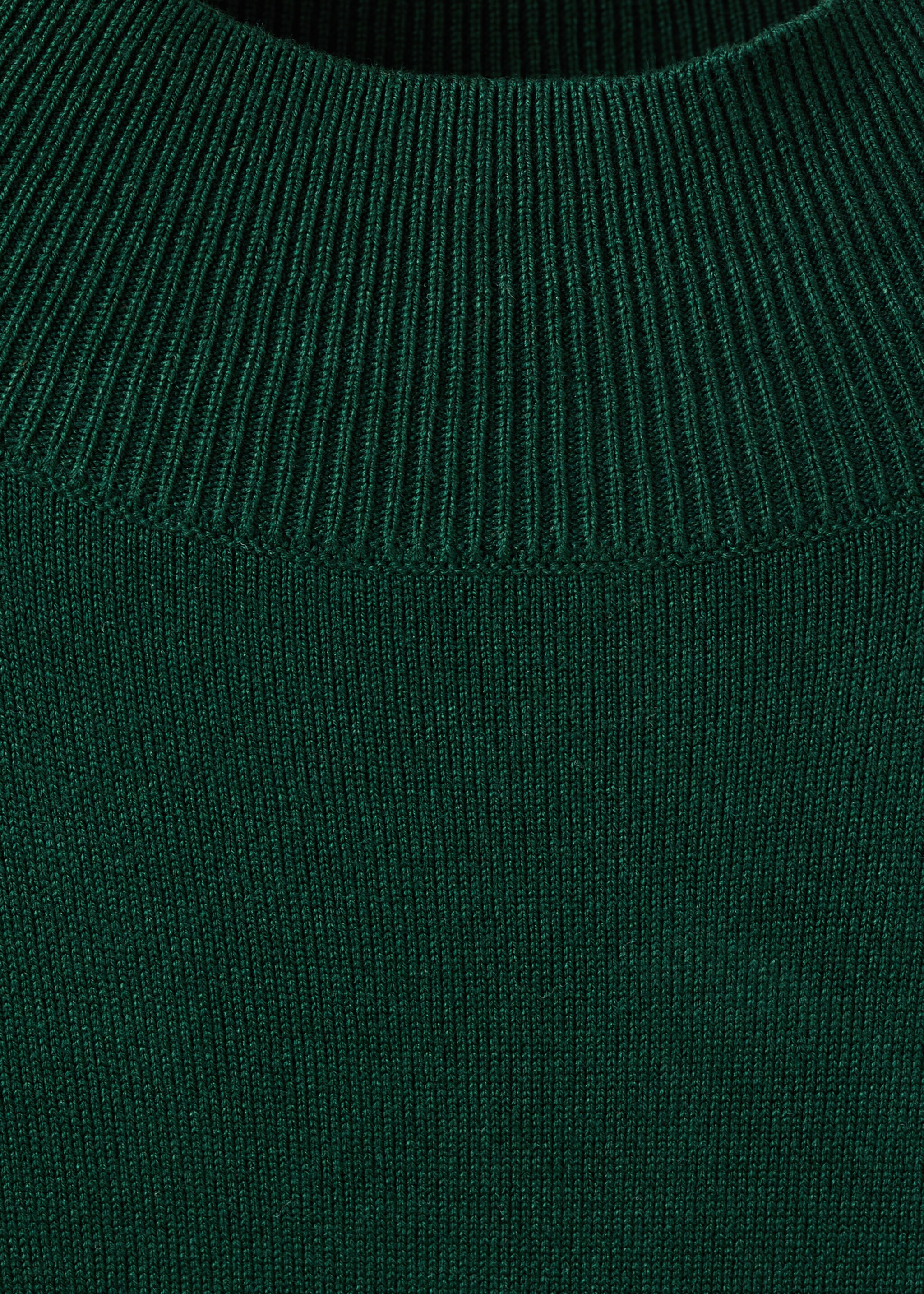 Knot detail sweater - Details of the article 8, Dark Green. Ref: 17007830-00.