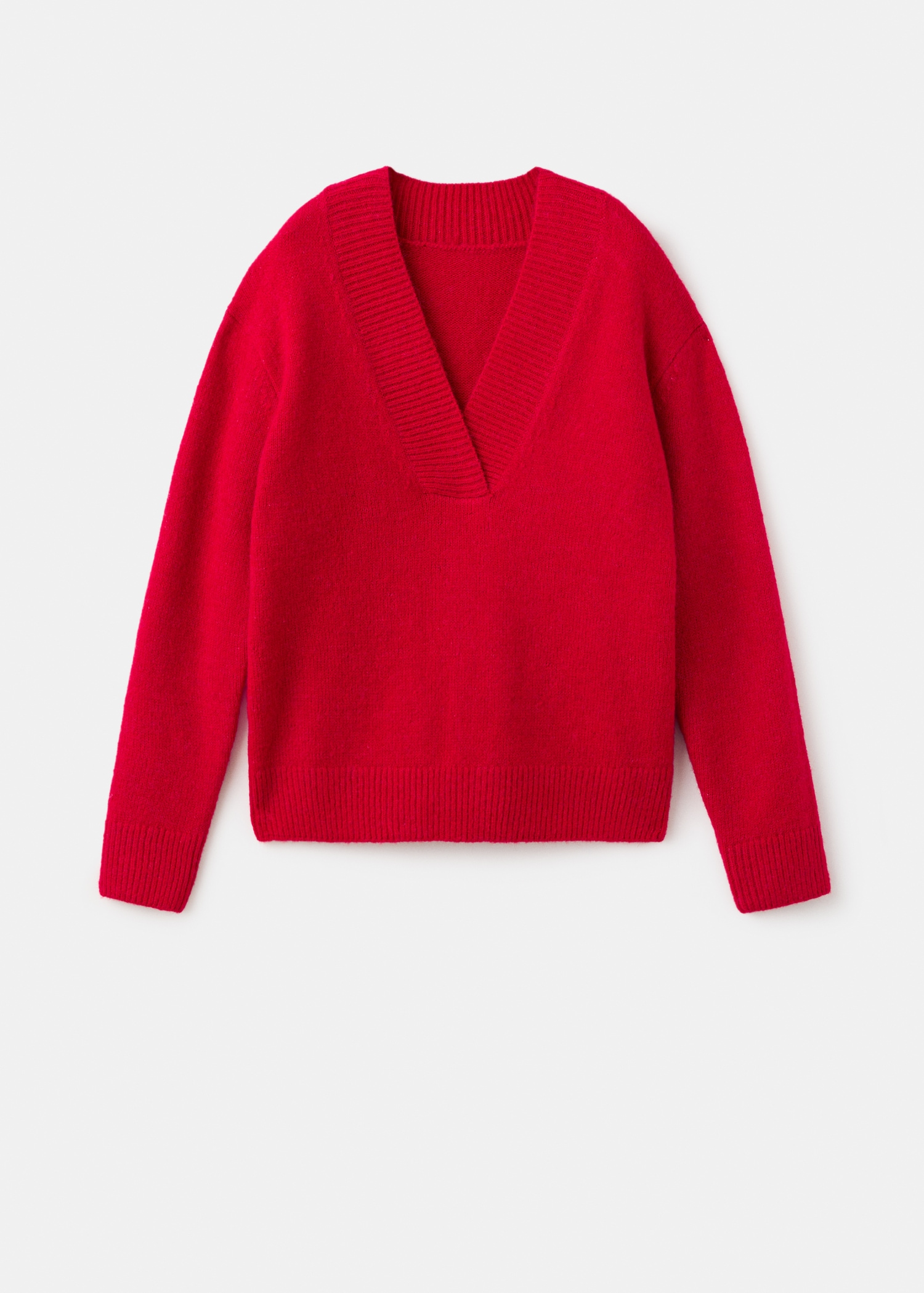 Grobstrickpullover mit V-Ausschnitt - Artikel ohne Model