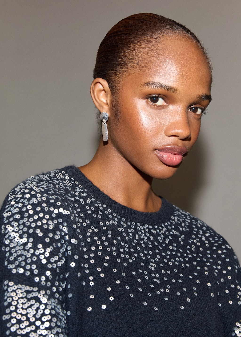 Knit paillette sweater