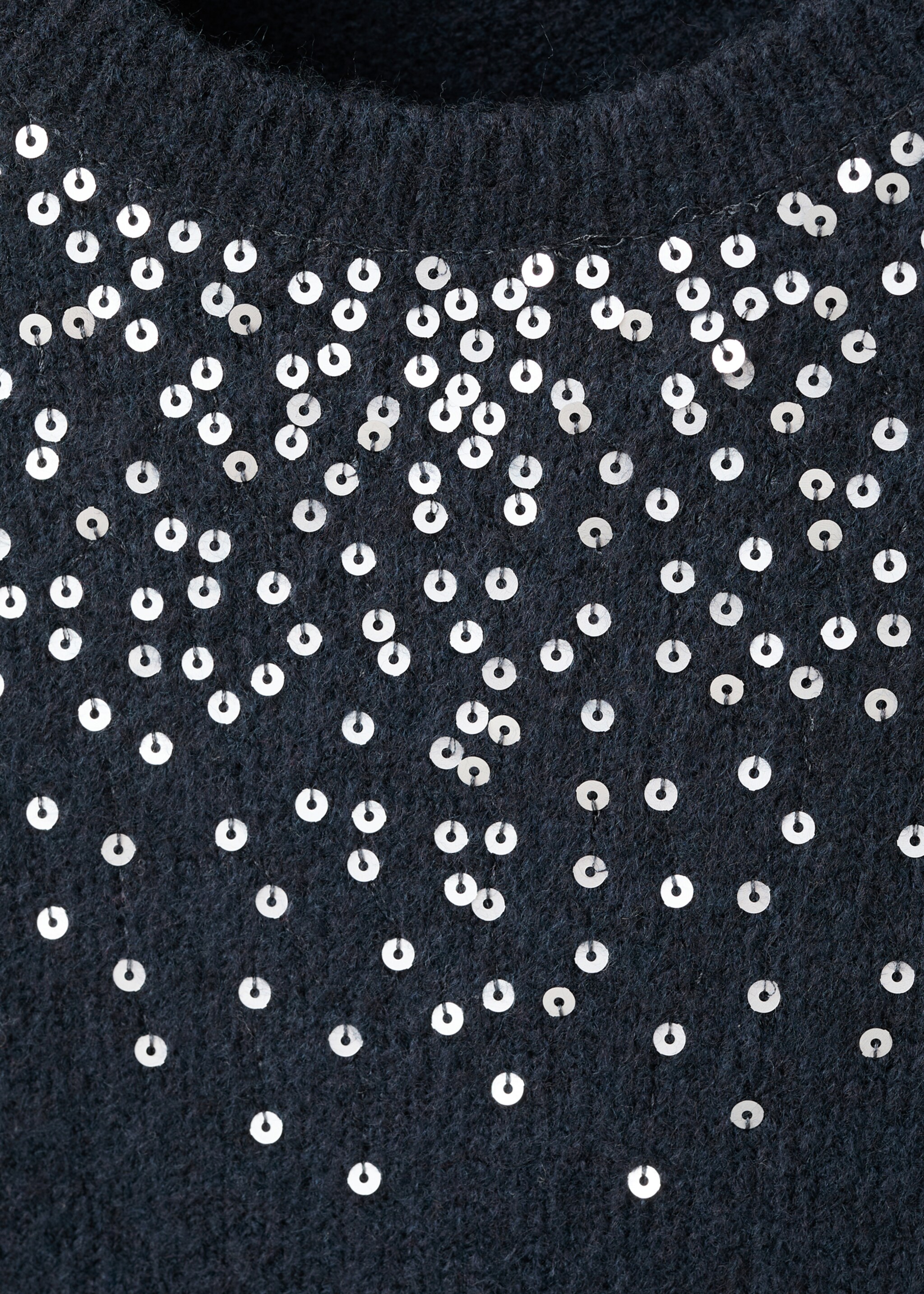 Pull-over maille sequins - Détail de l'article 8, Bleu marine. Ref: 17007835-00.