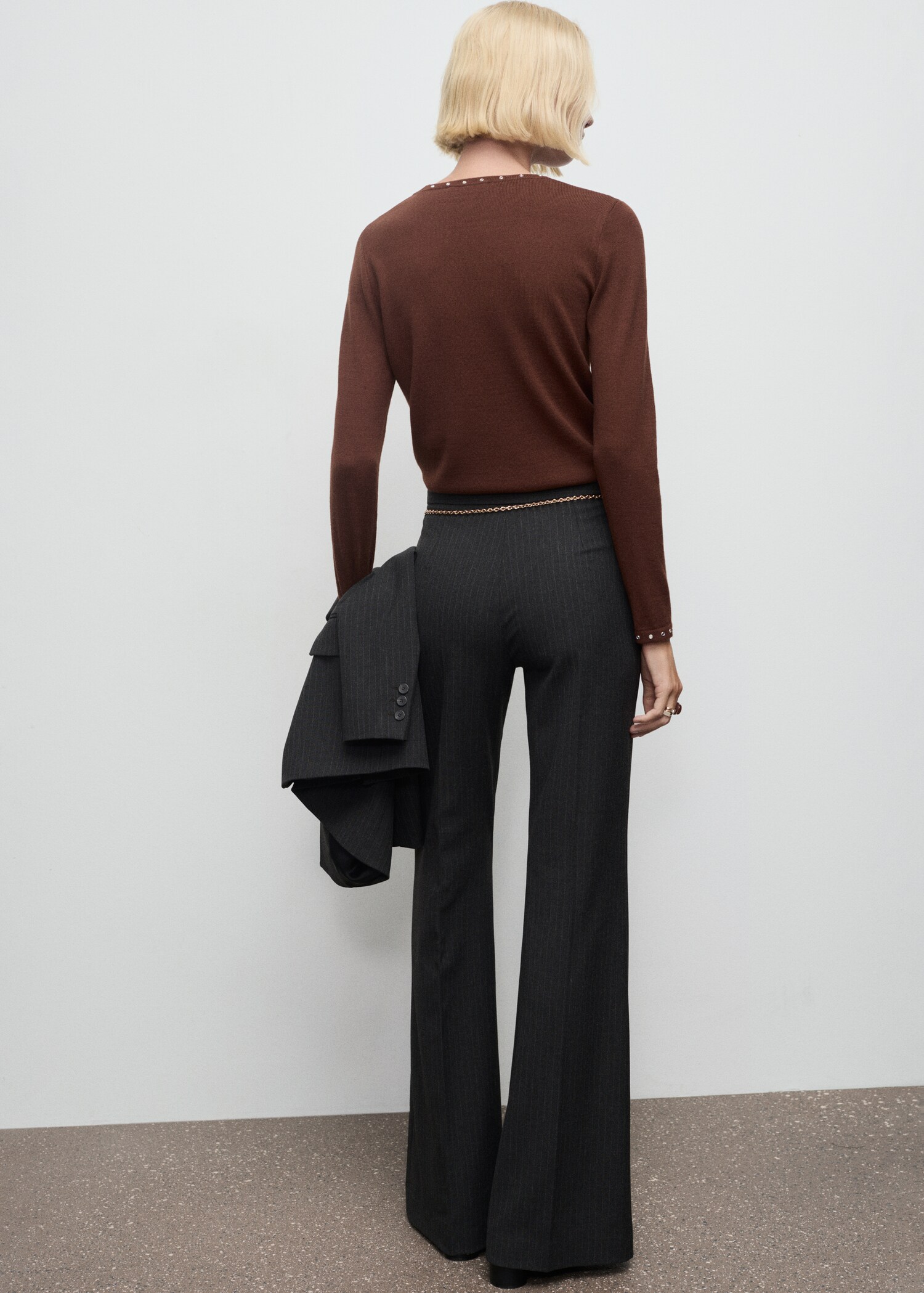 Studded knitted sweater - Reverse of the article