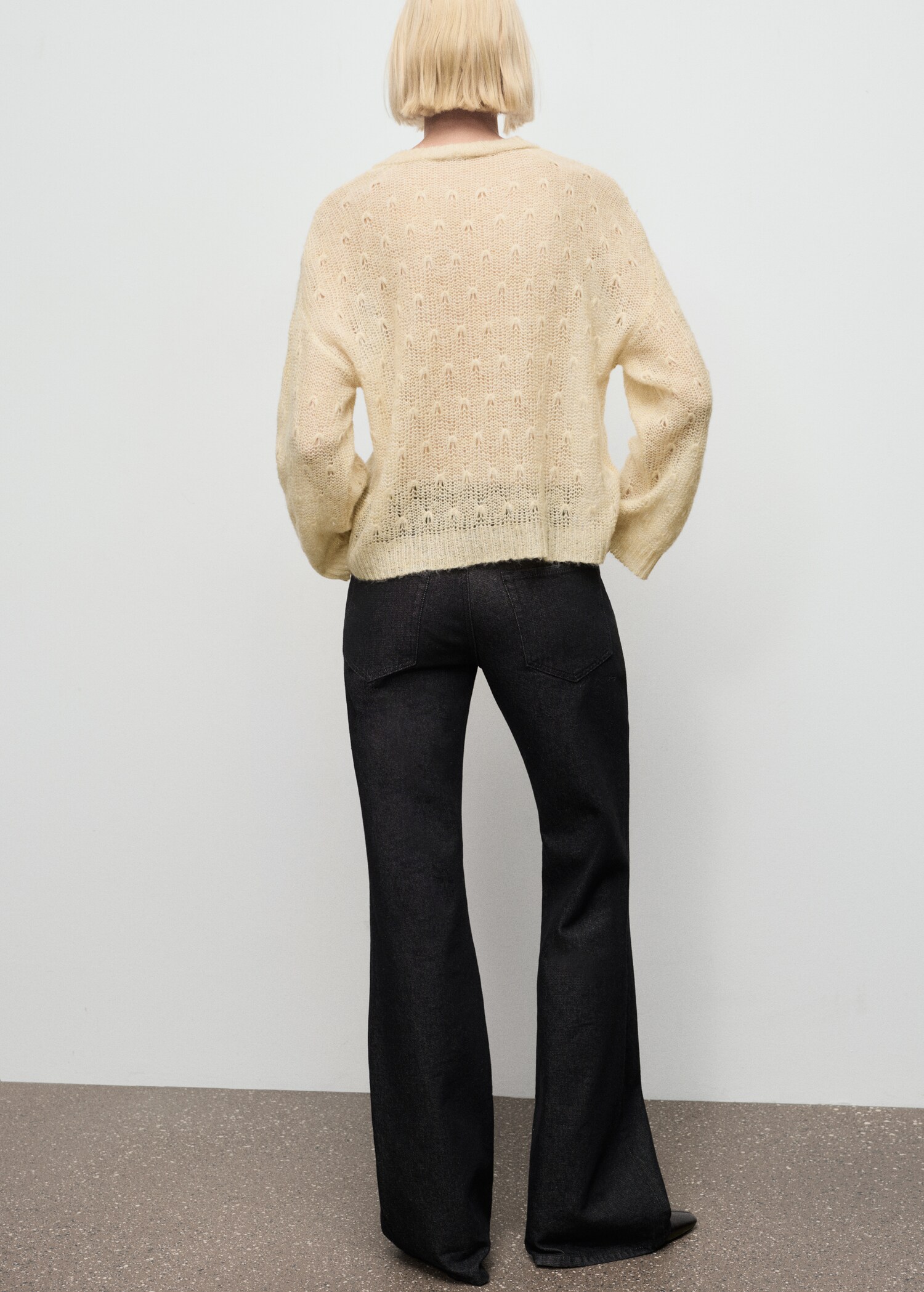 Openwork knit sweater - Reverse of the article
