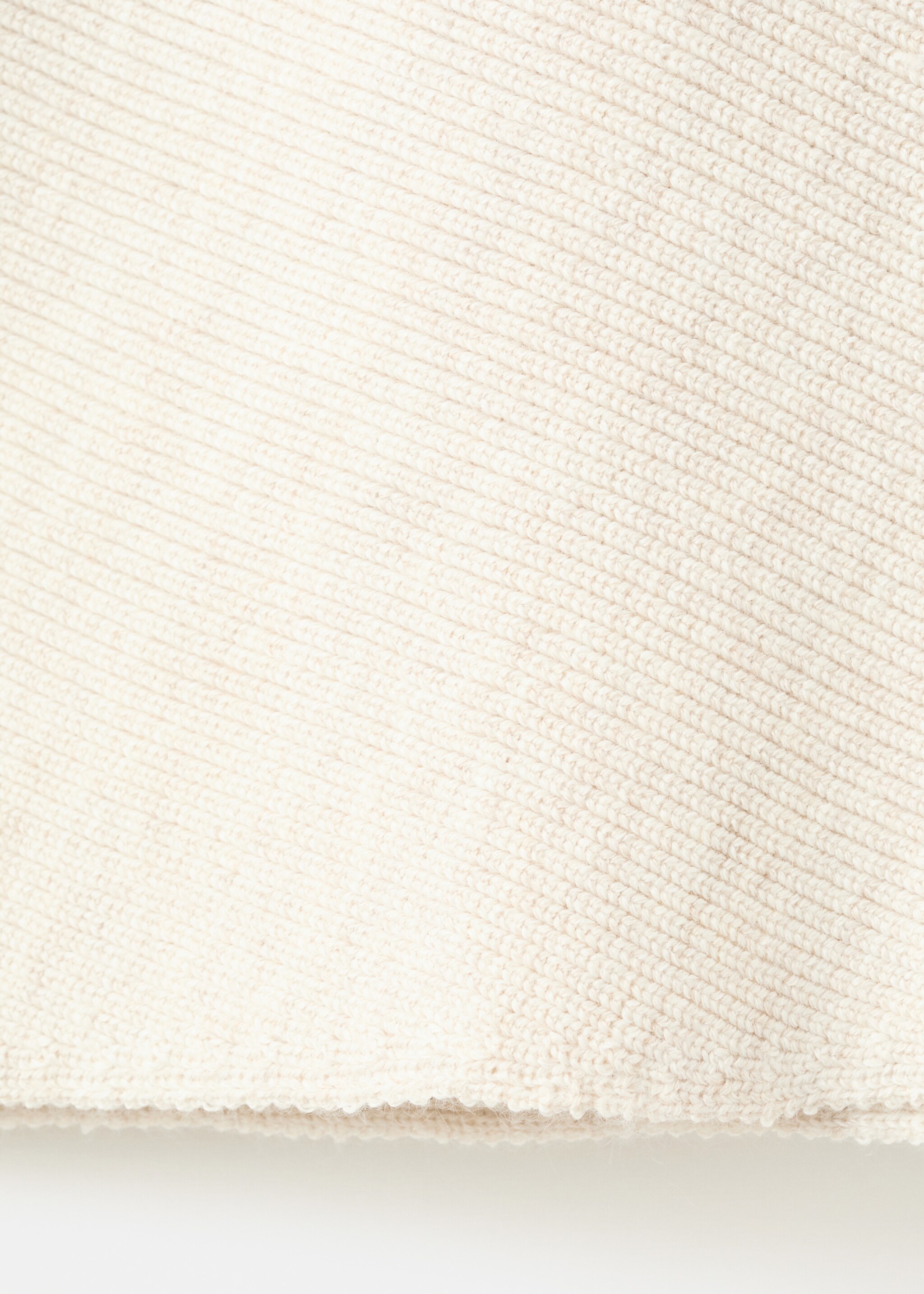 Sweater with asymmetrical neck and jewel buttons - Details of the article 0, Beige. Ref: 17007845-00.