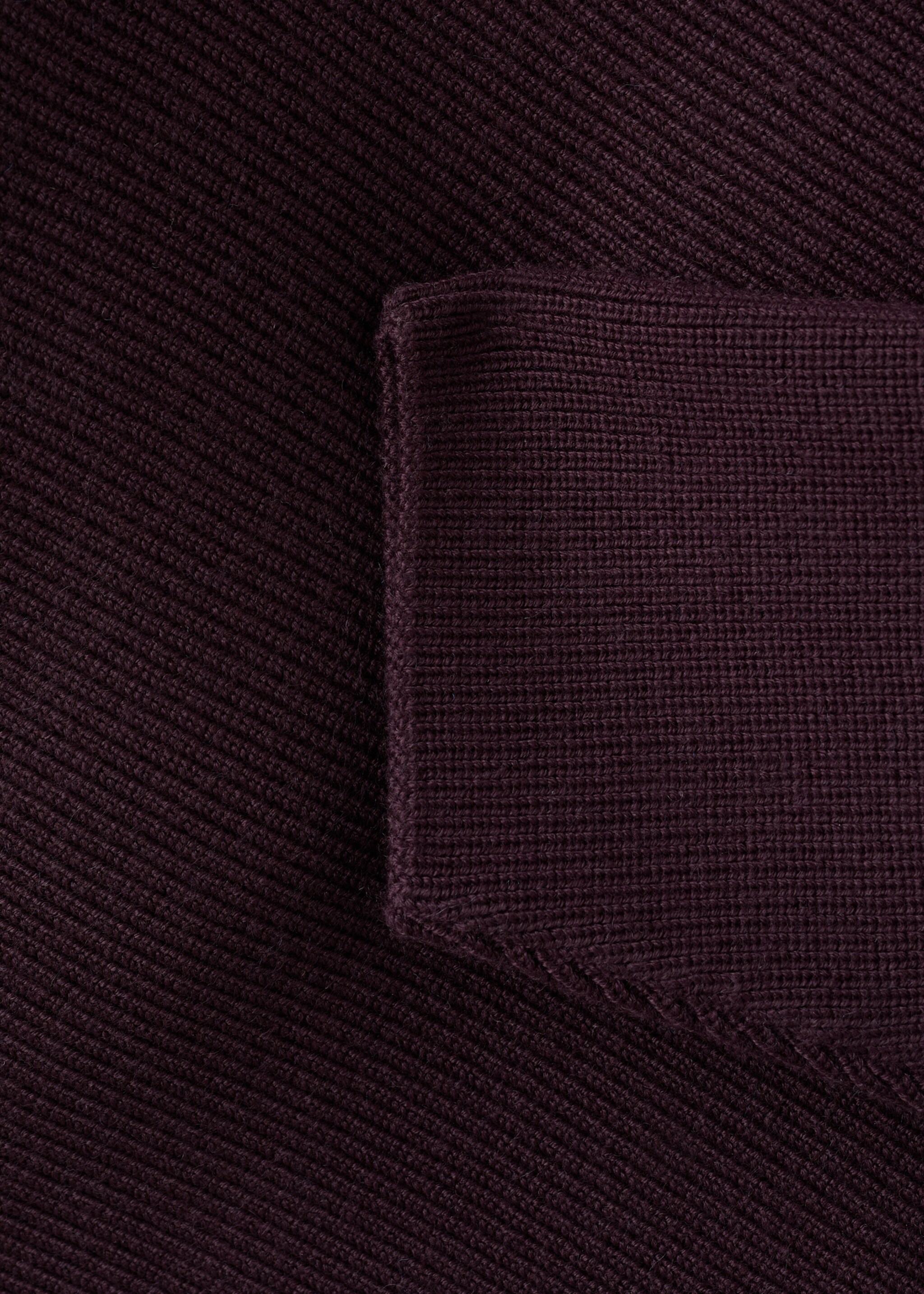 Sweater with asymmetrical neck and jewel buttons - Details of the article 0, Wine. Ref: 17007845-00.
