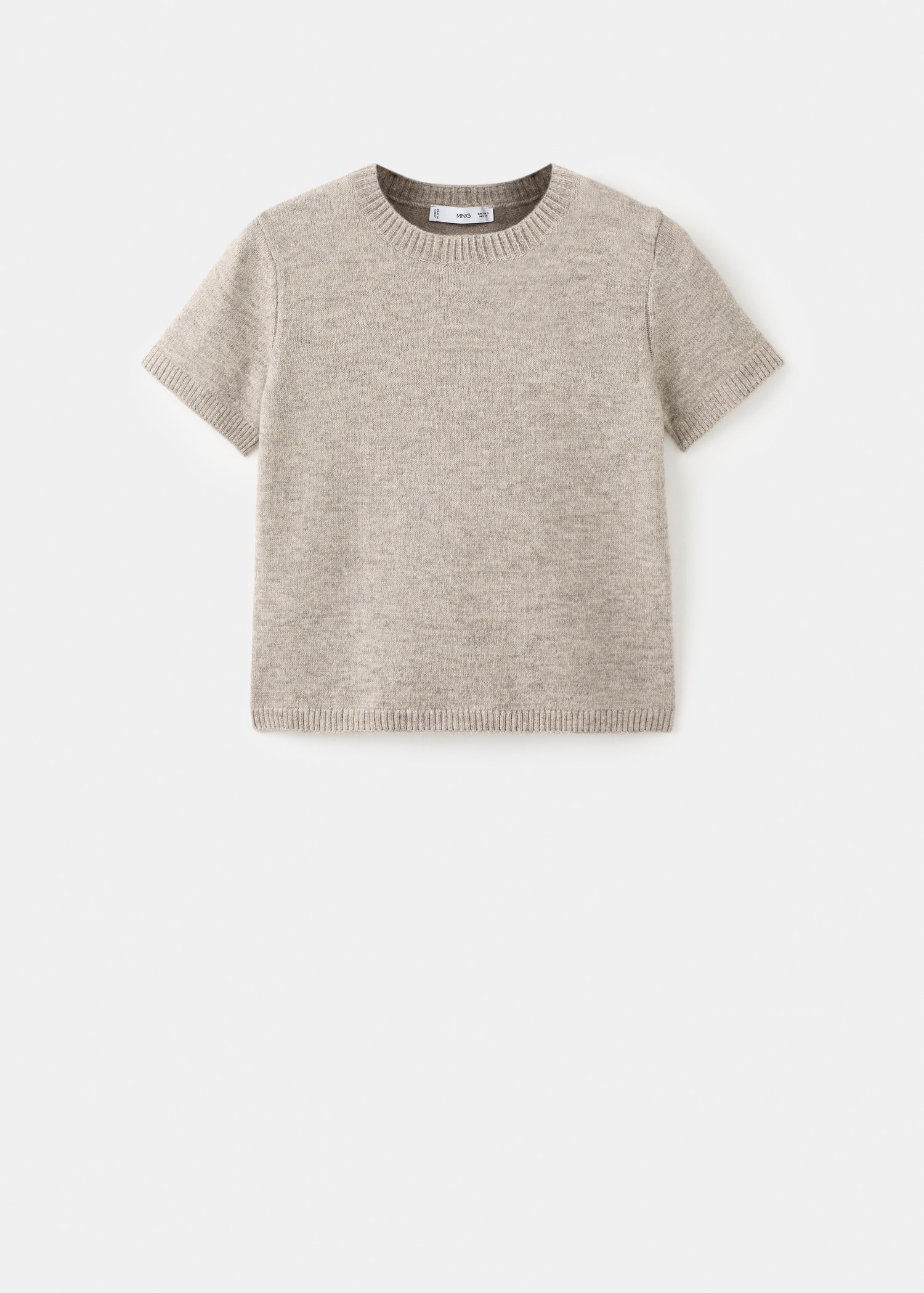 Short-sleeved knitted sweater - Article without model