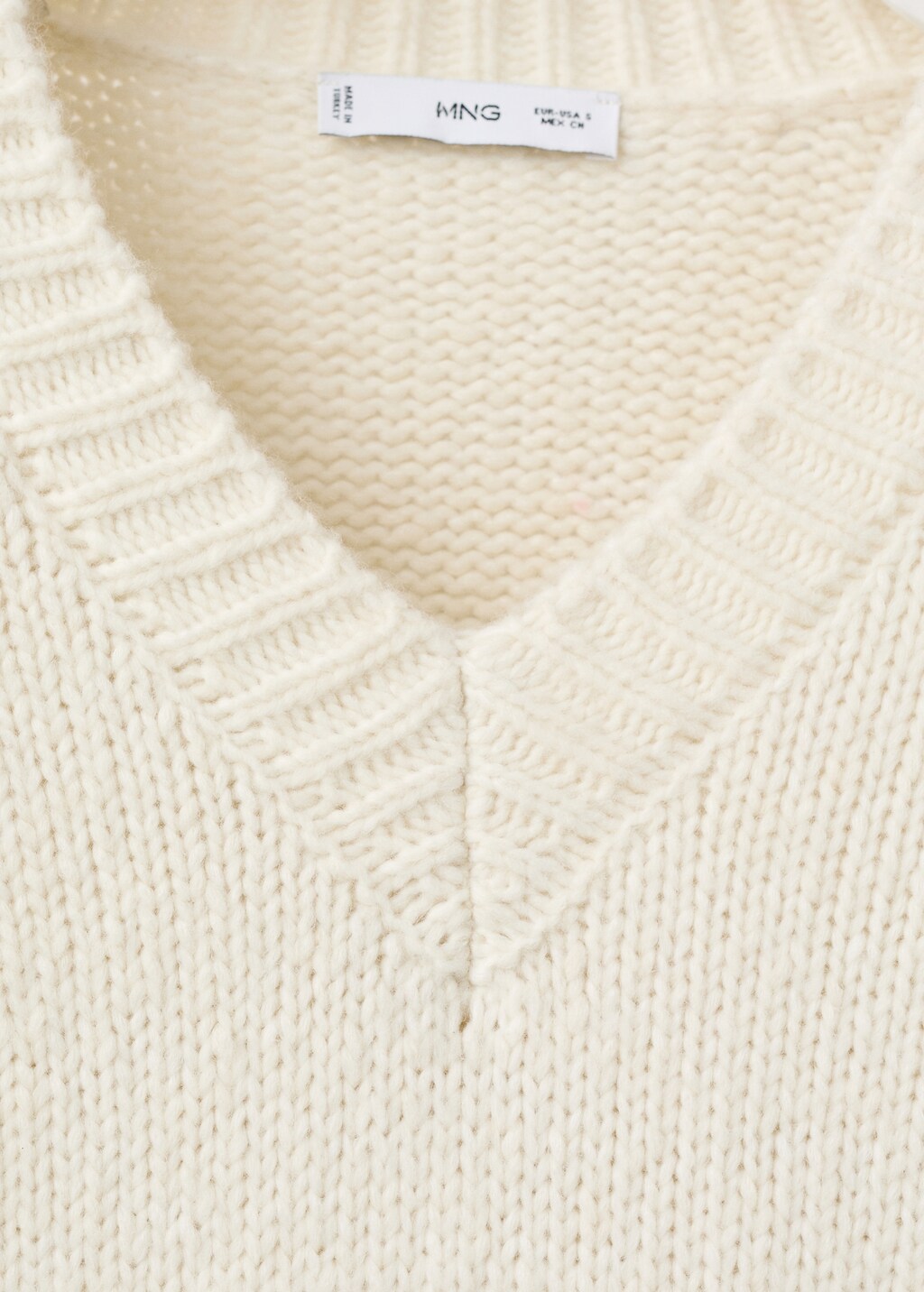 Mango V-neck wool sweater