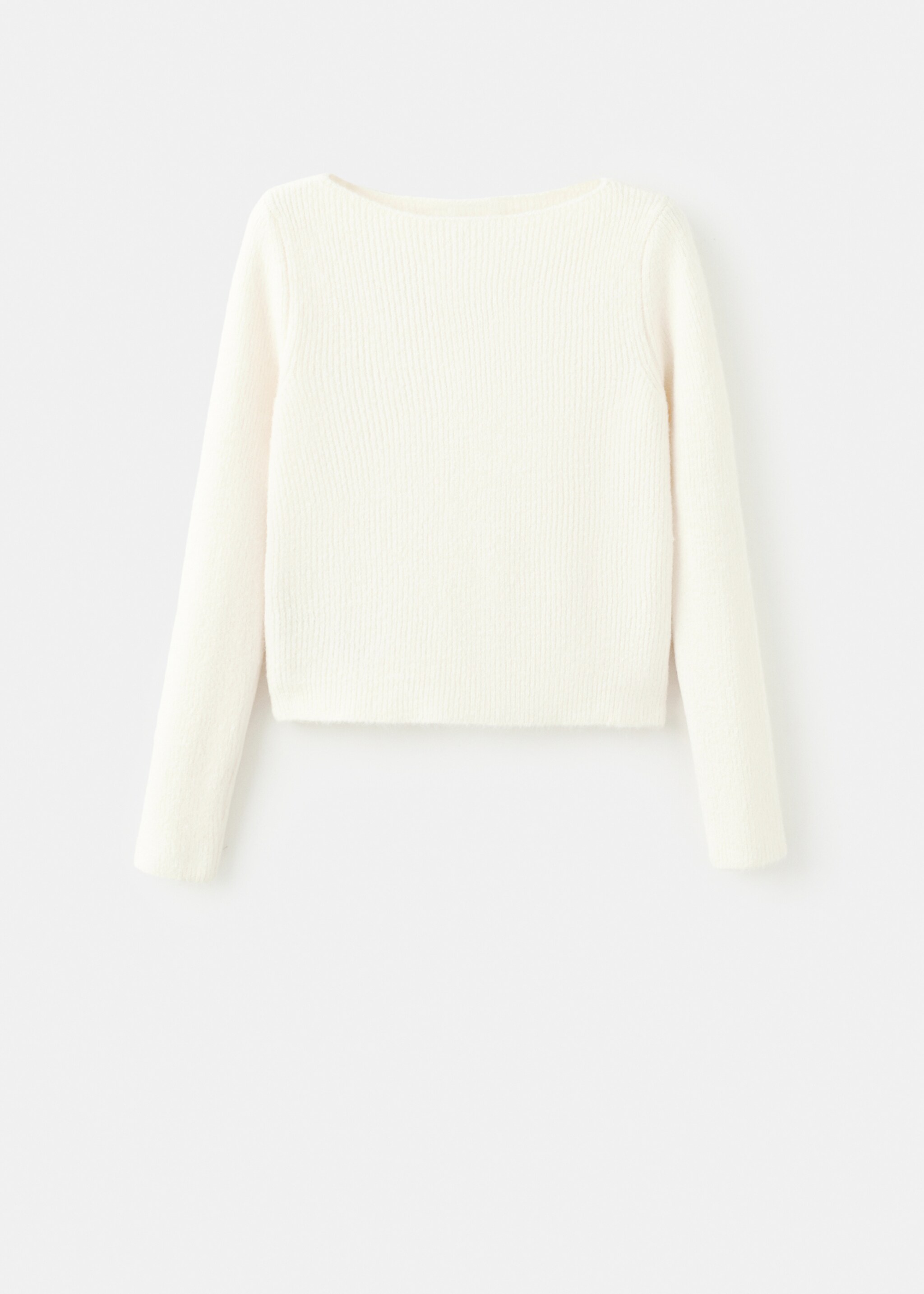 Knitted ribbed sweater - Article without model, Off White. Ref: 17007849-00.