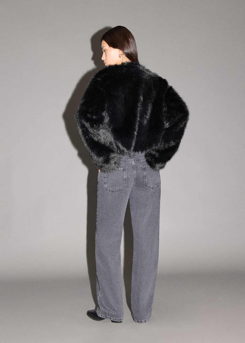 Short fur effect coat