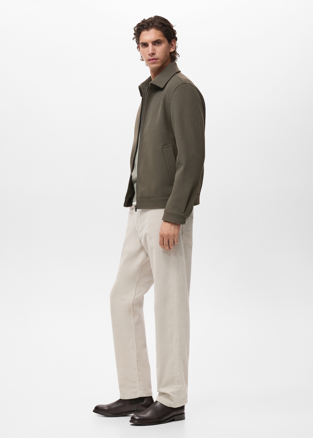 Corduroy regular-fit pants