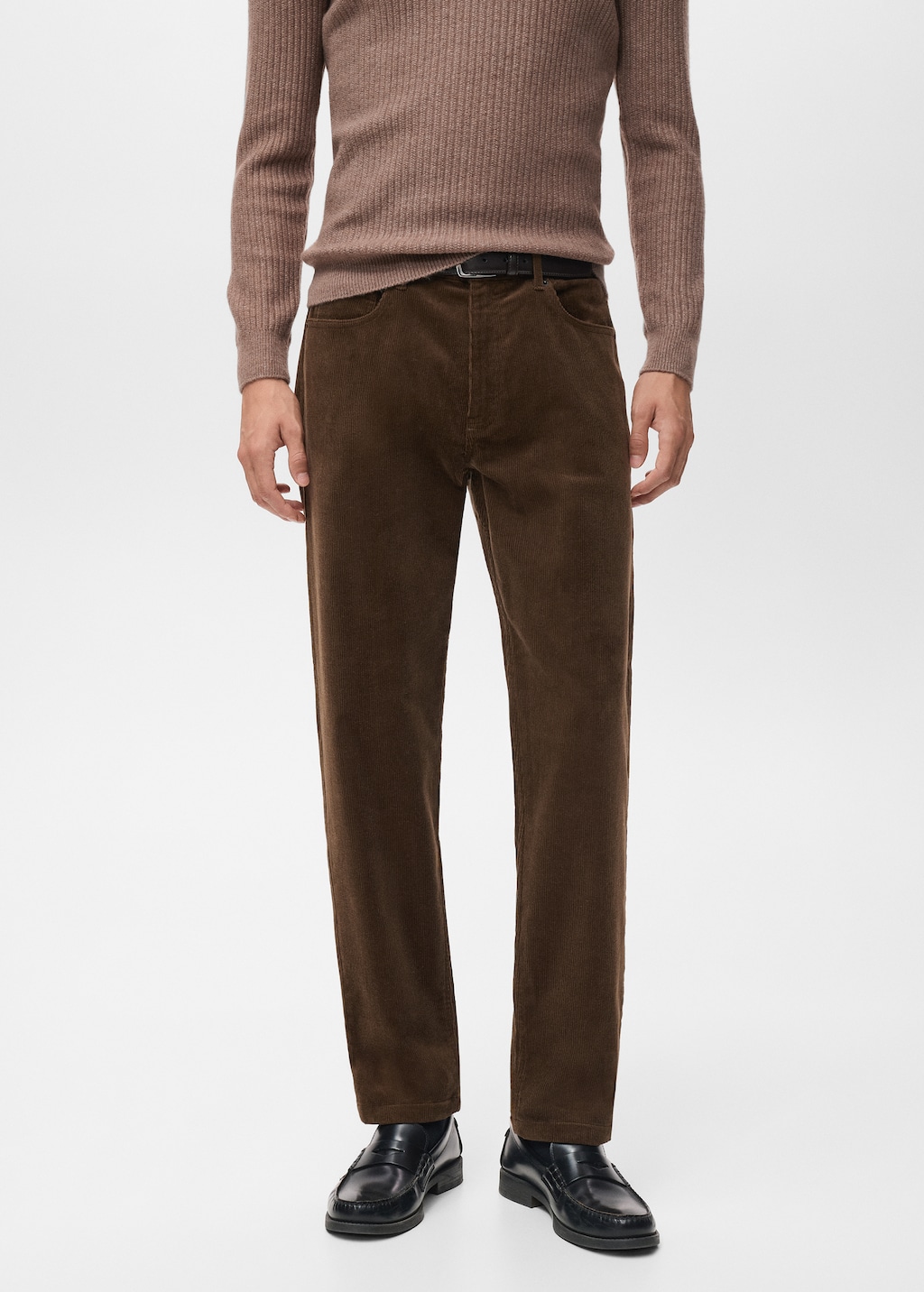 Corduroy regular-fit pants