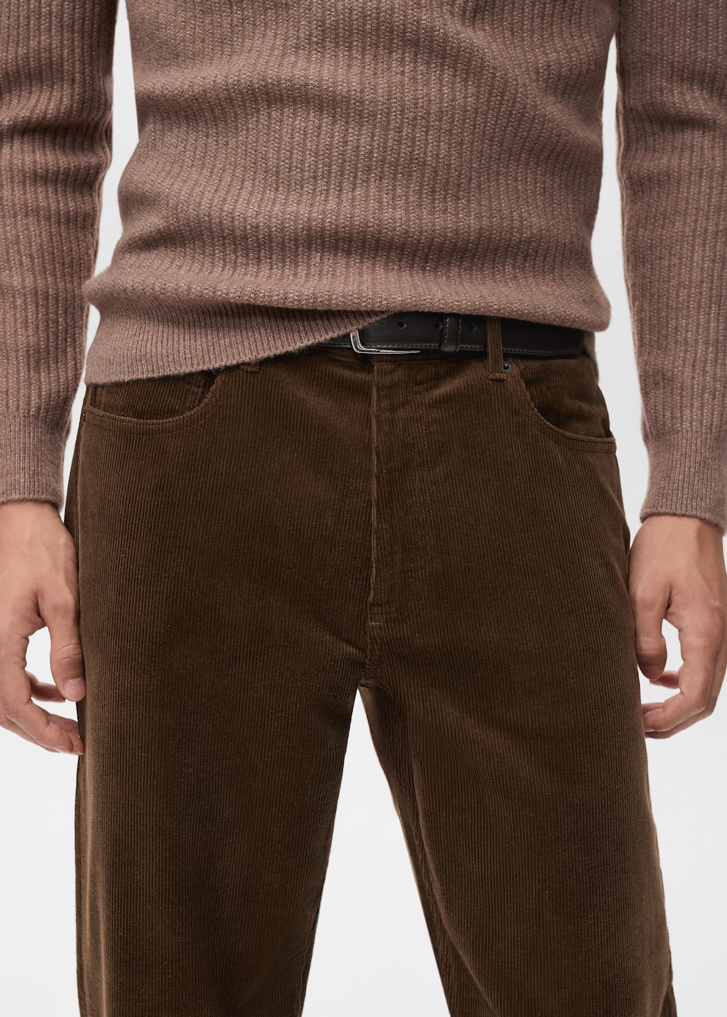Corduroy regular-fit pants