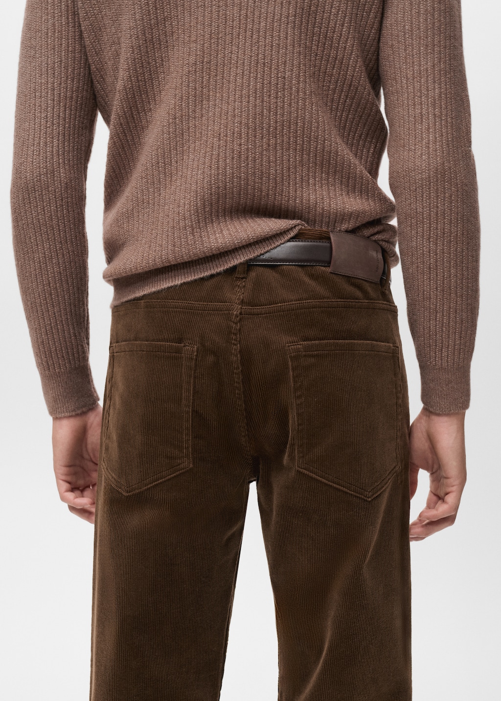 Corduroy regular-fit pants