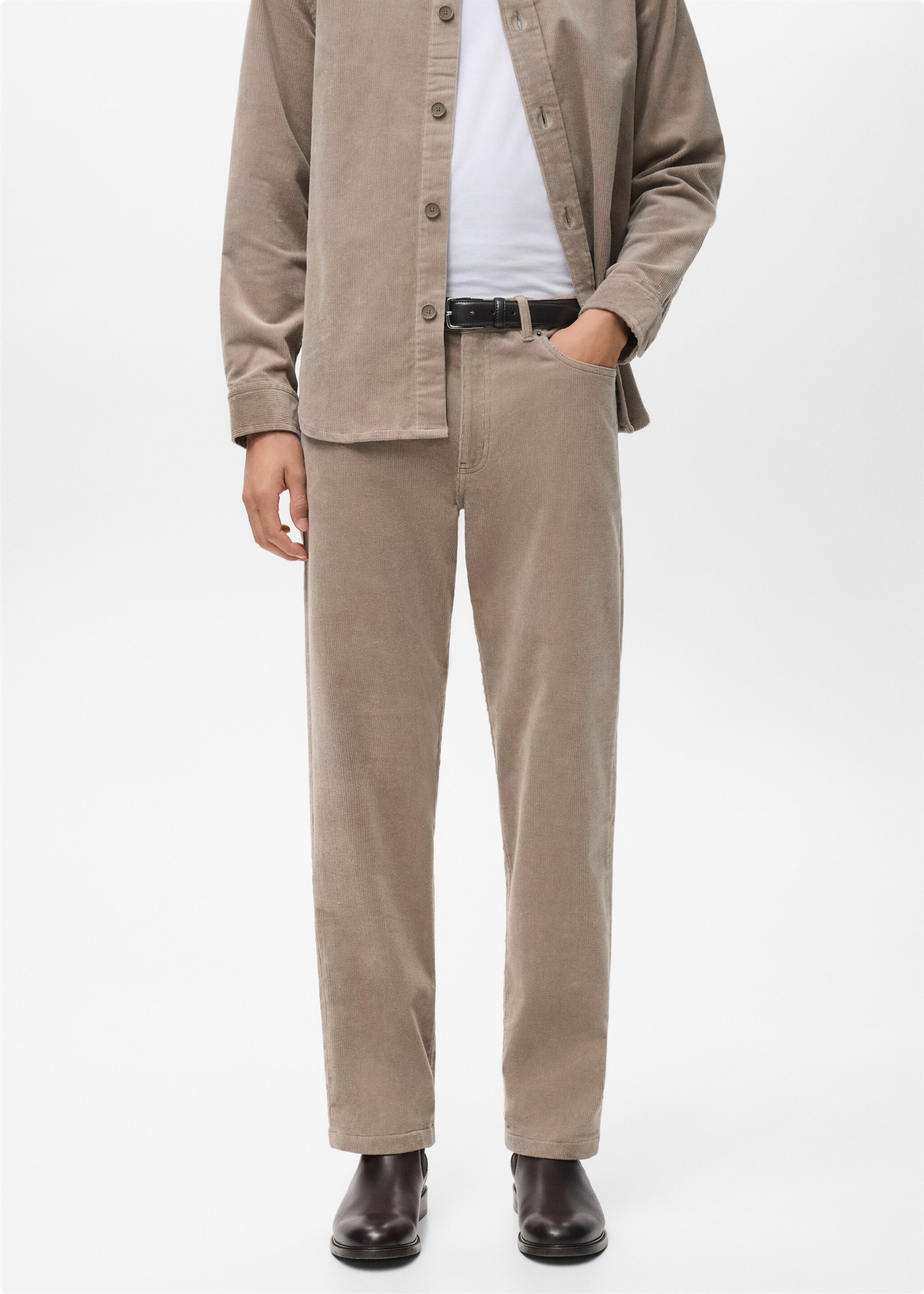 Trousers pompeia - Medium plane, Mink Grey. Ref: 17007889-00.