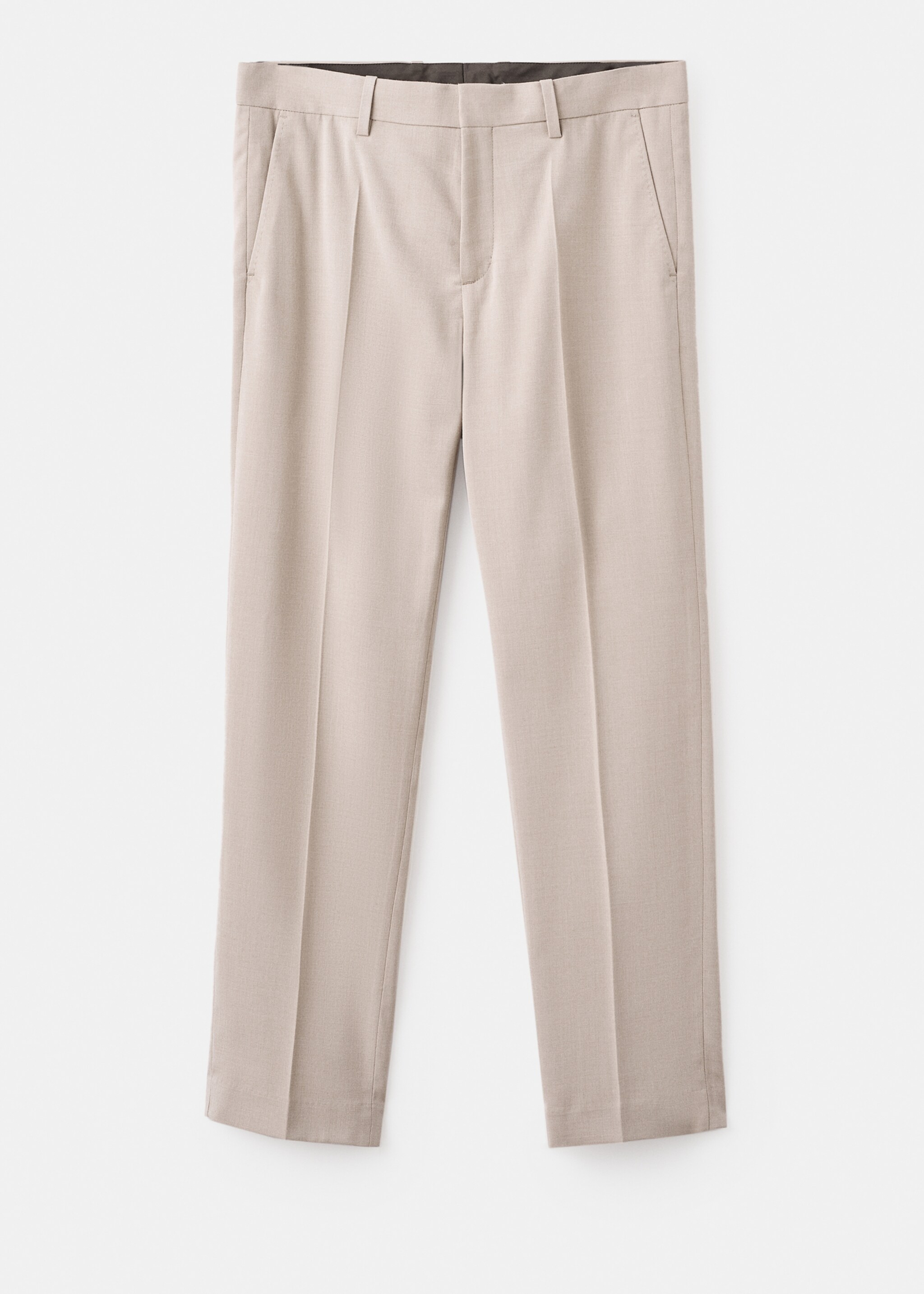 Regular-fit pleated trousers - Article without model, Beige. Ref: 17007890-00.