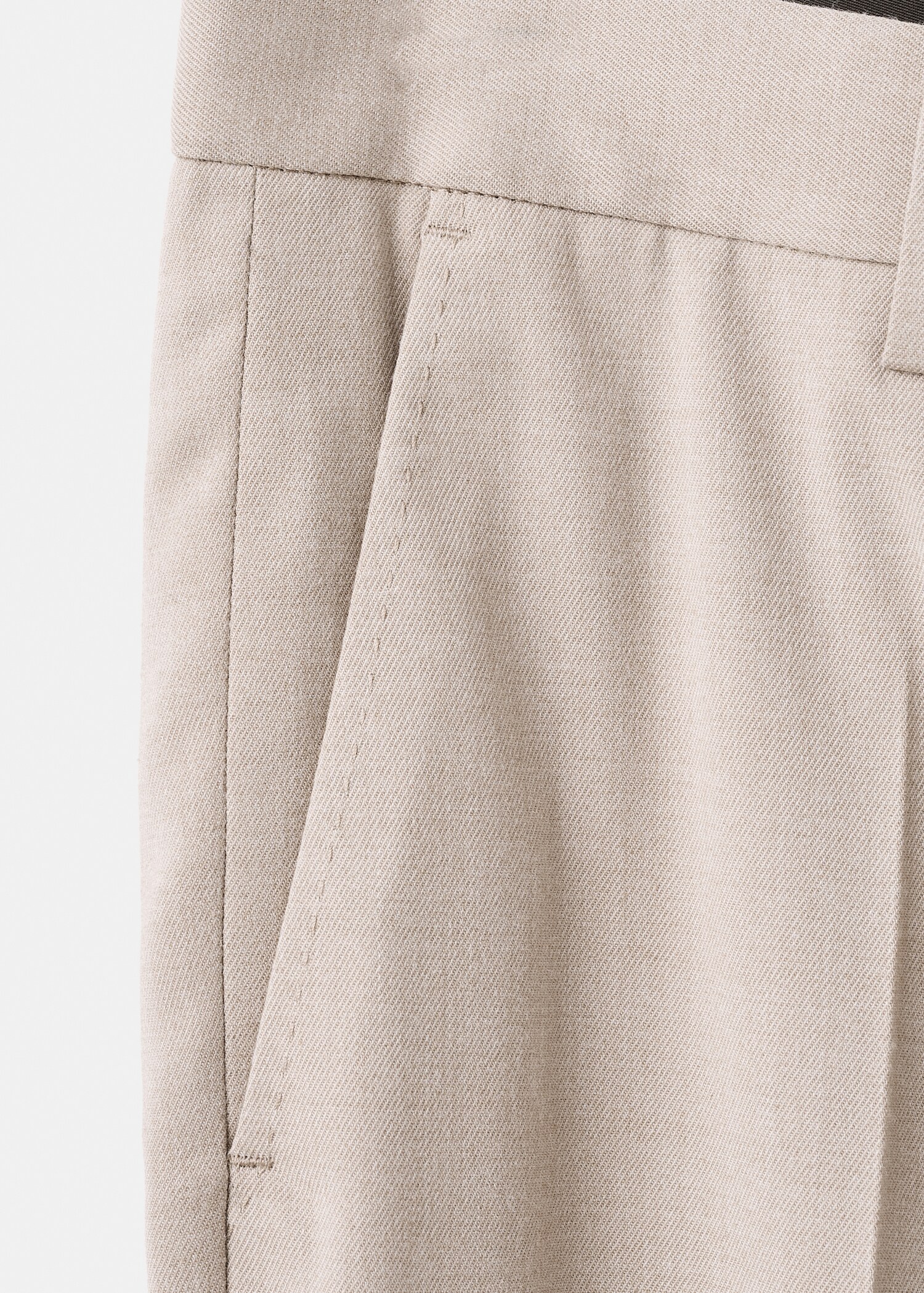 Regular-fit pleated trousers - Details of the article 0