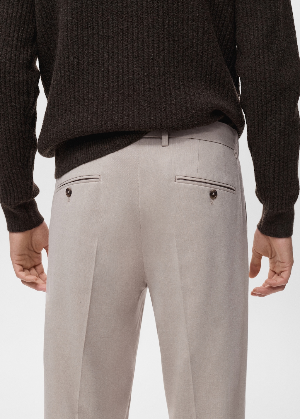 Regular-fit pleated pants