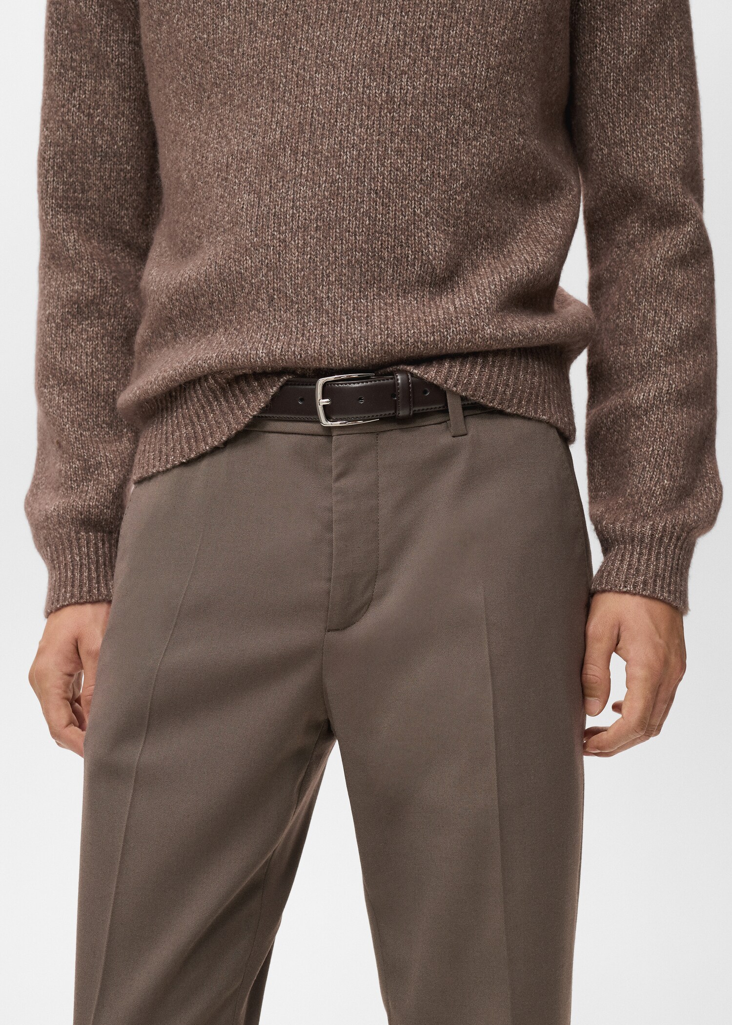 Regular-fit pleated trousers - Details of the article 1