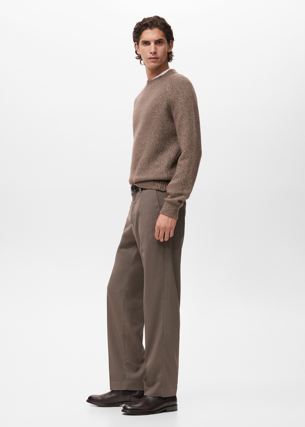 Regular-fit pleated pants