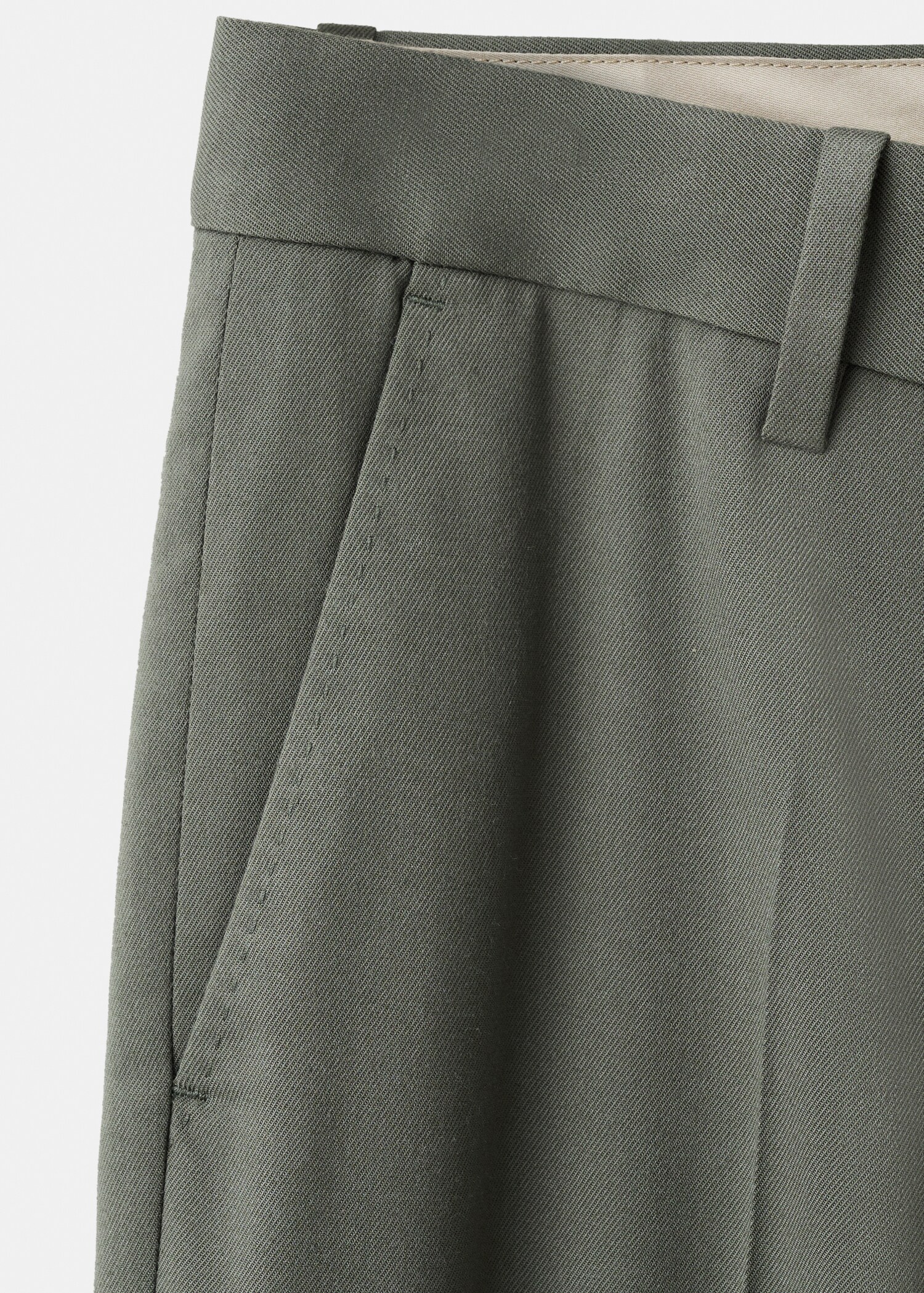 Regular-fit pleated trousers - Details of the article 0