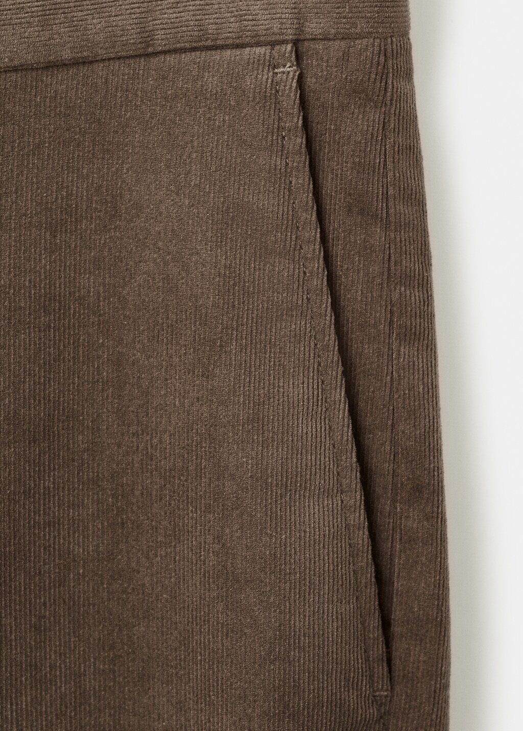 Regular fit corduroy cotton pants