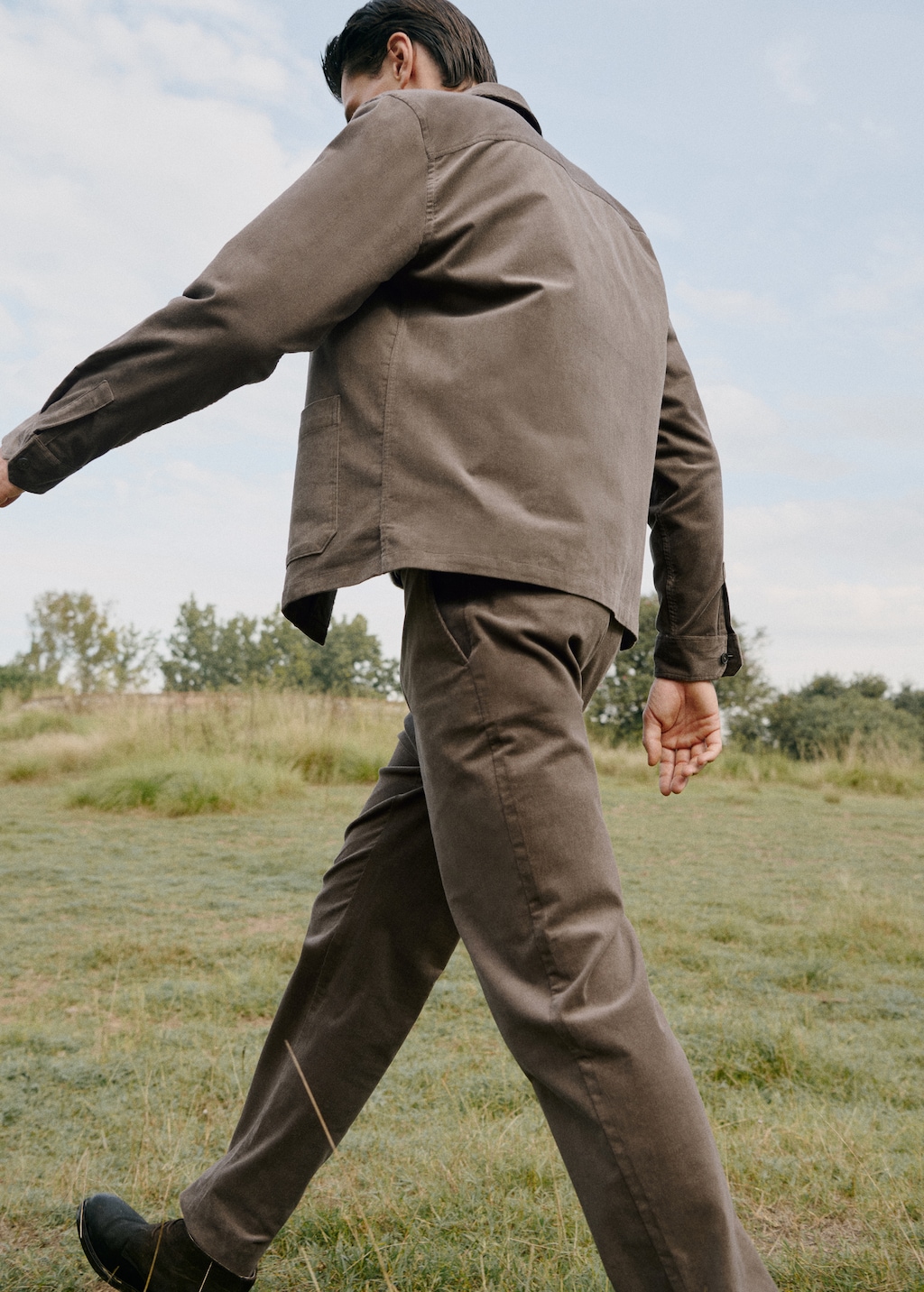 Regular fit corduroy cotton pants