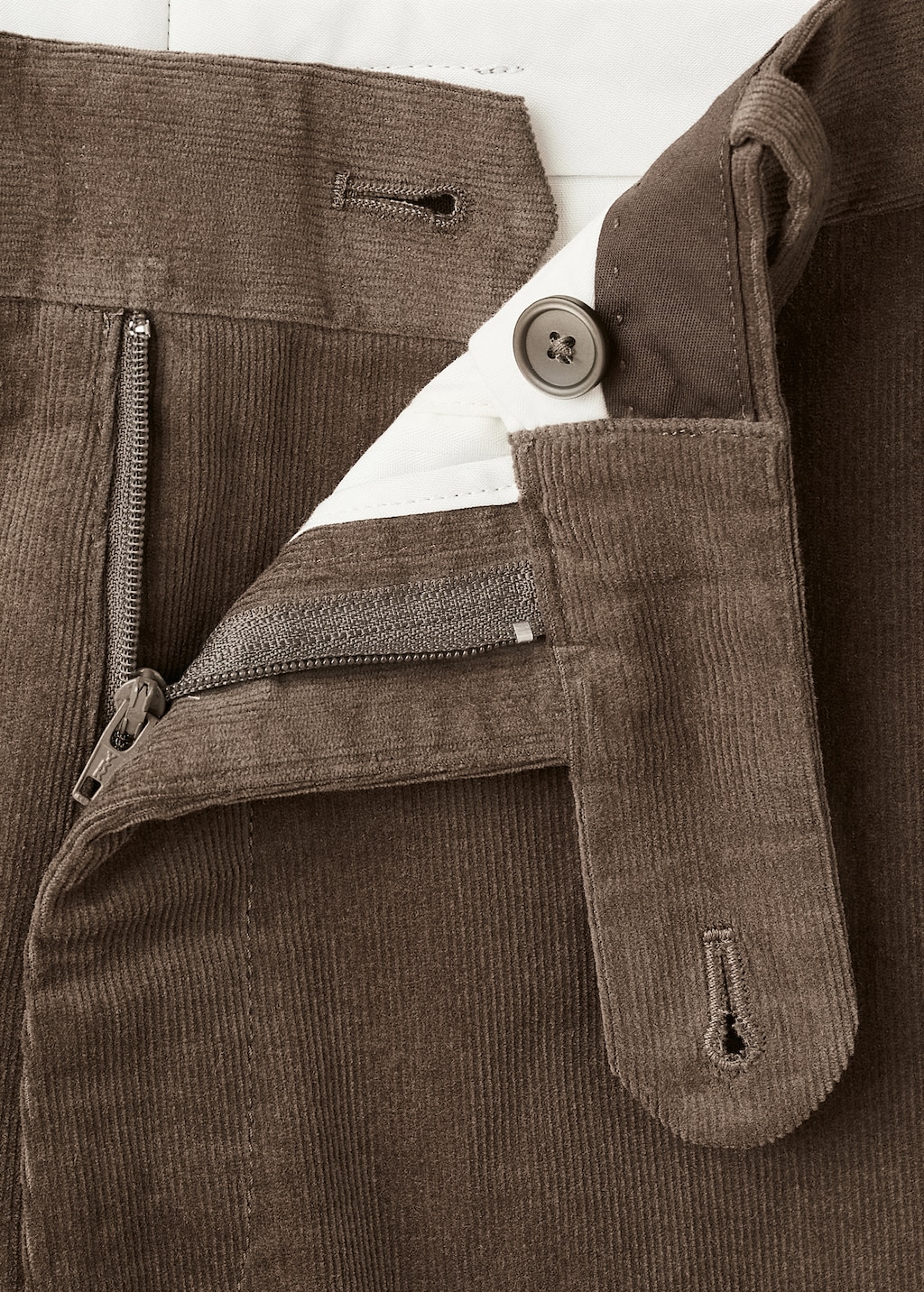 Regular fit corduroy cotton pants