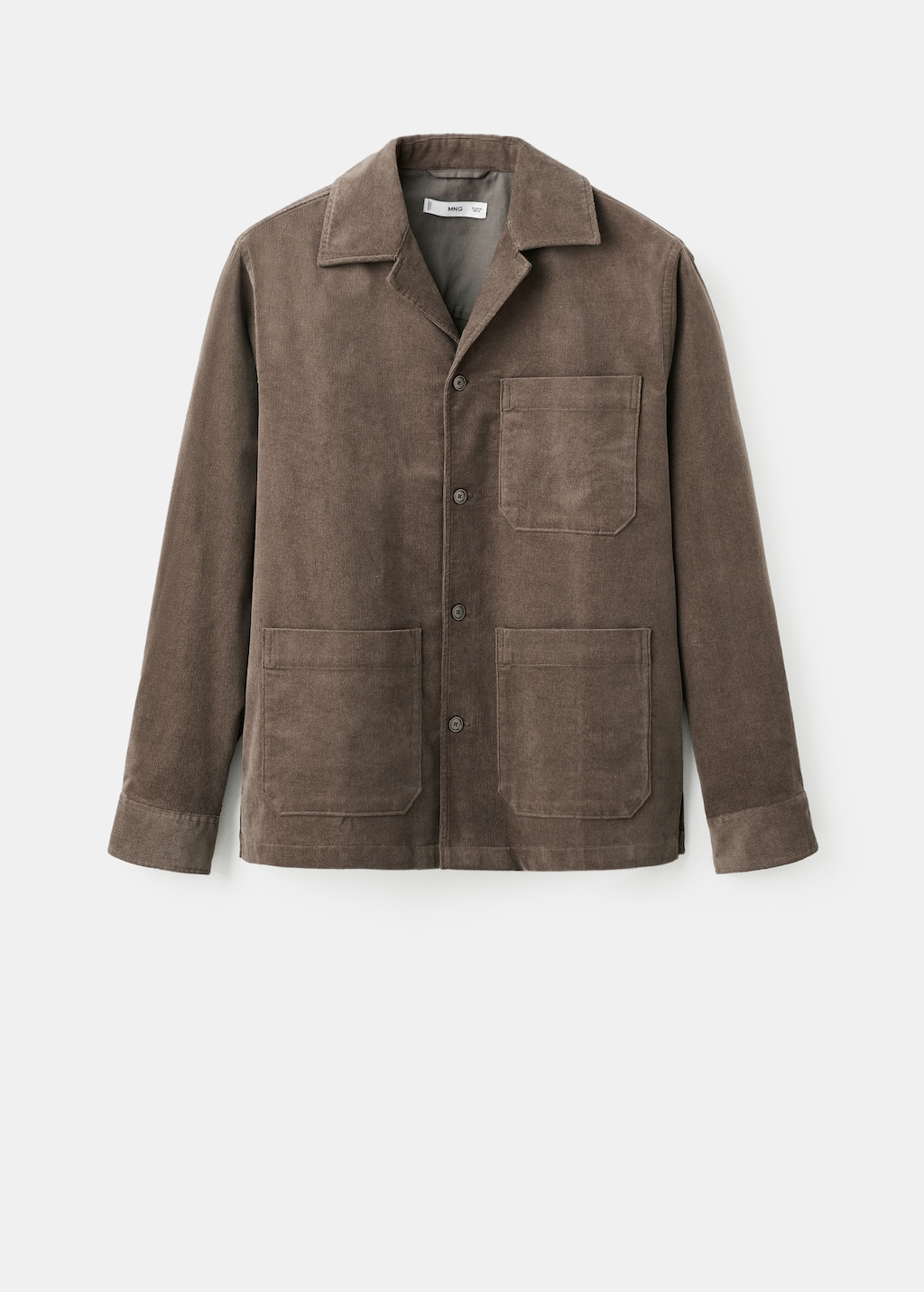 Corduroy cotton overshirt with pockets