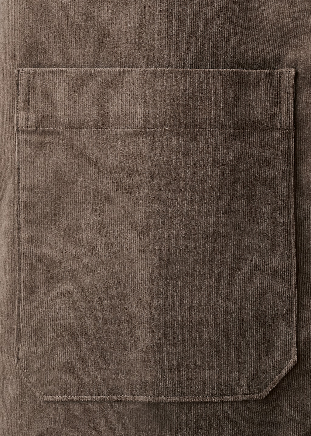Corduroy cotton overshirt with pockets