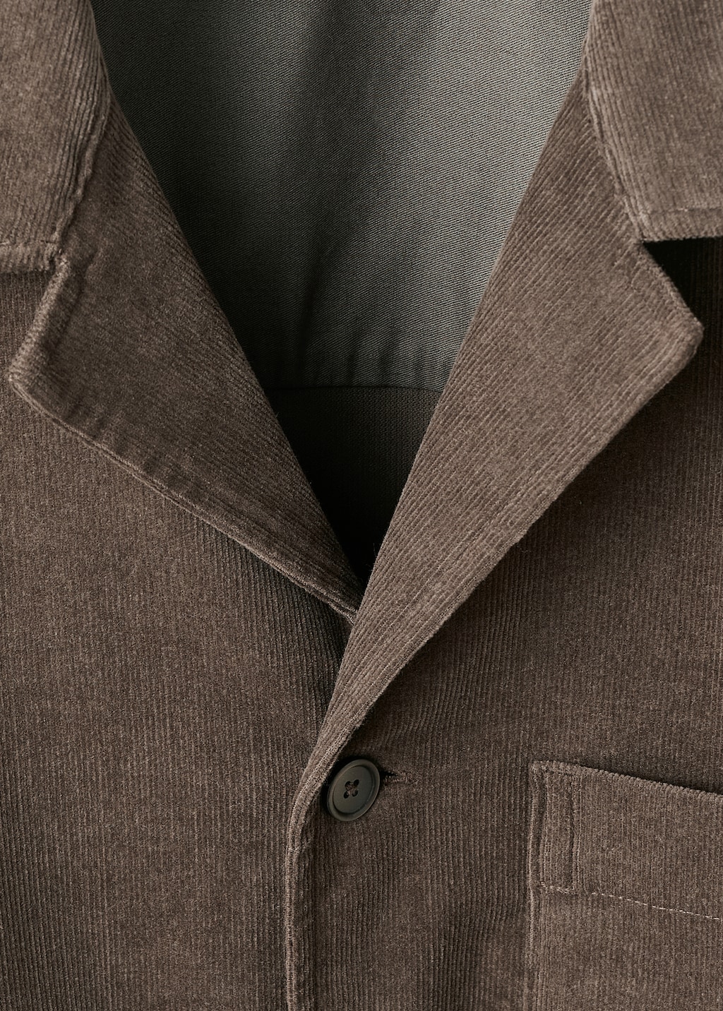 Corduroy cotton overshirt with pockets