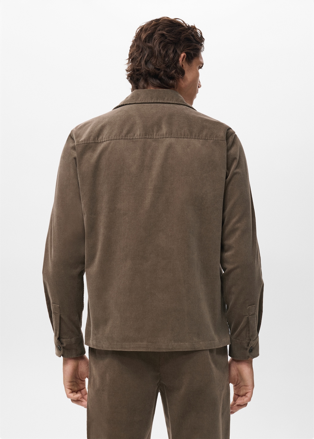 Corduroy cotton overshirt with pockets
