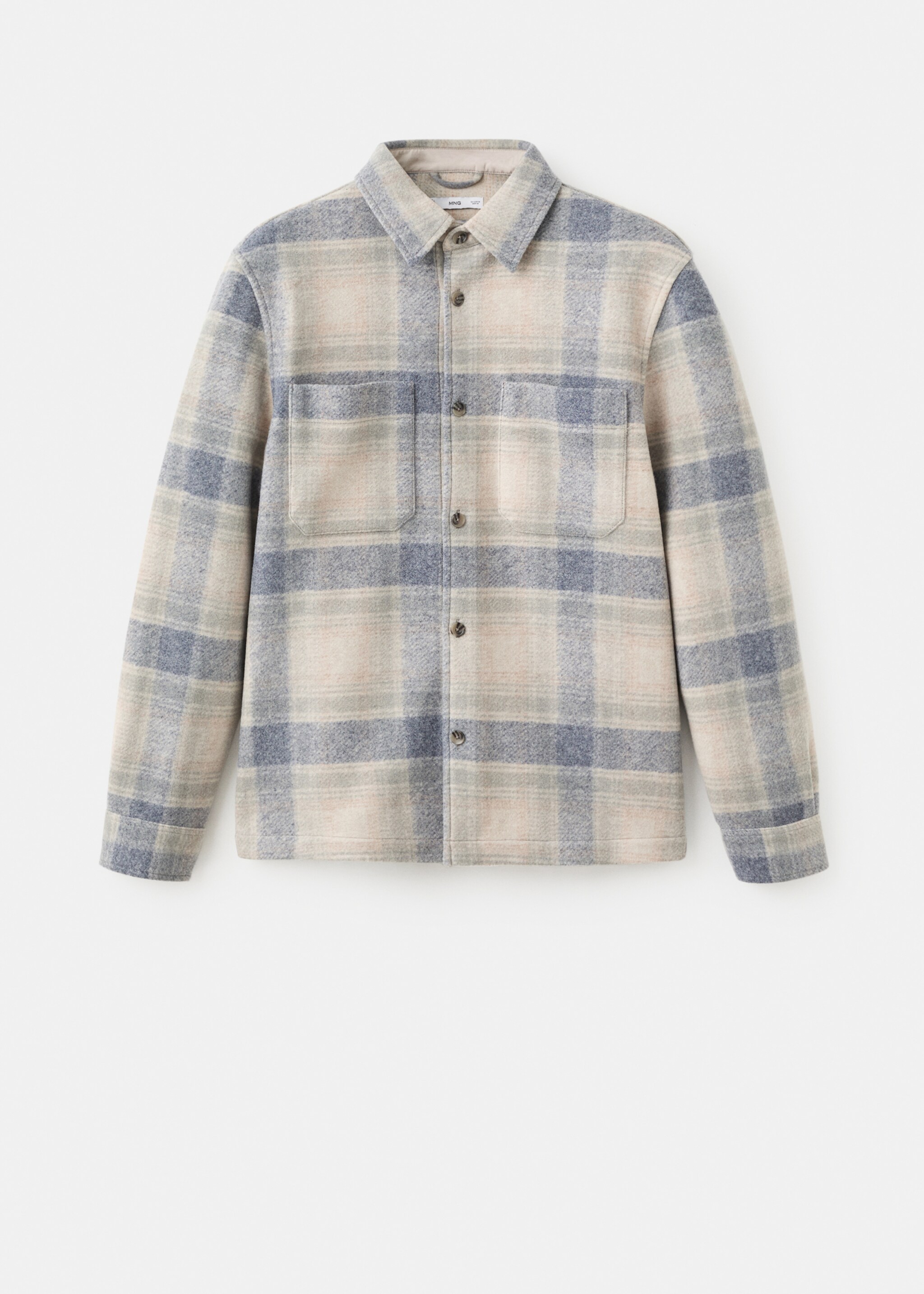 Checkered Flannel Jacket - Artigo sem modelo, Azul-celeste. Ref: 17007894-00.