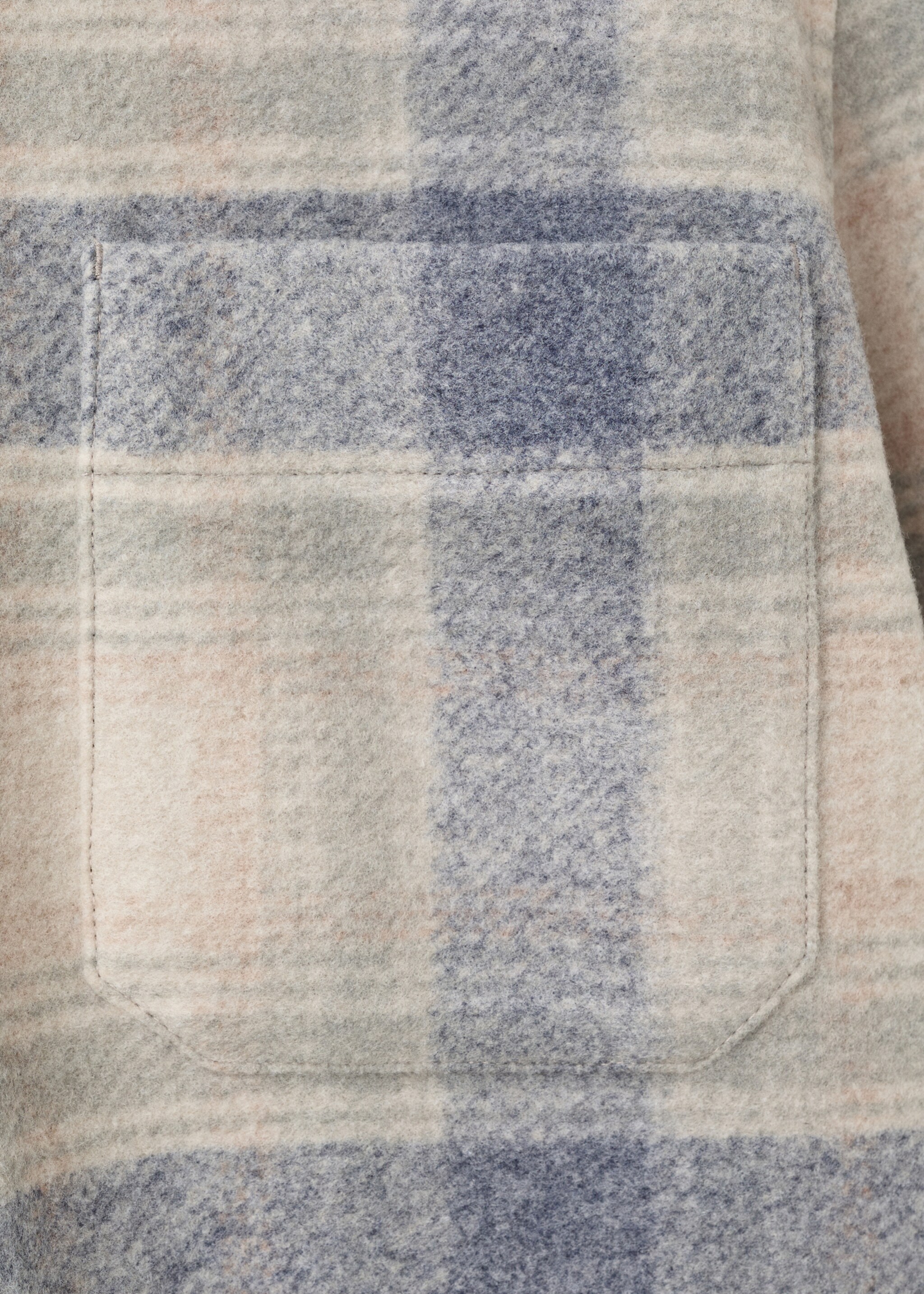 Checkered Flannel Jacket - Pormenor do artigo 0, Azul-celeste. Ref: 17007894-00.