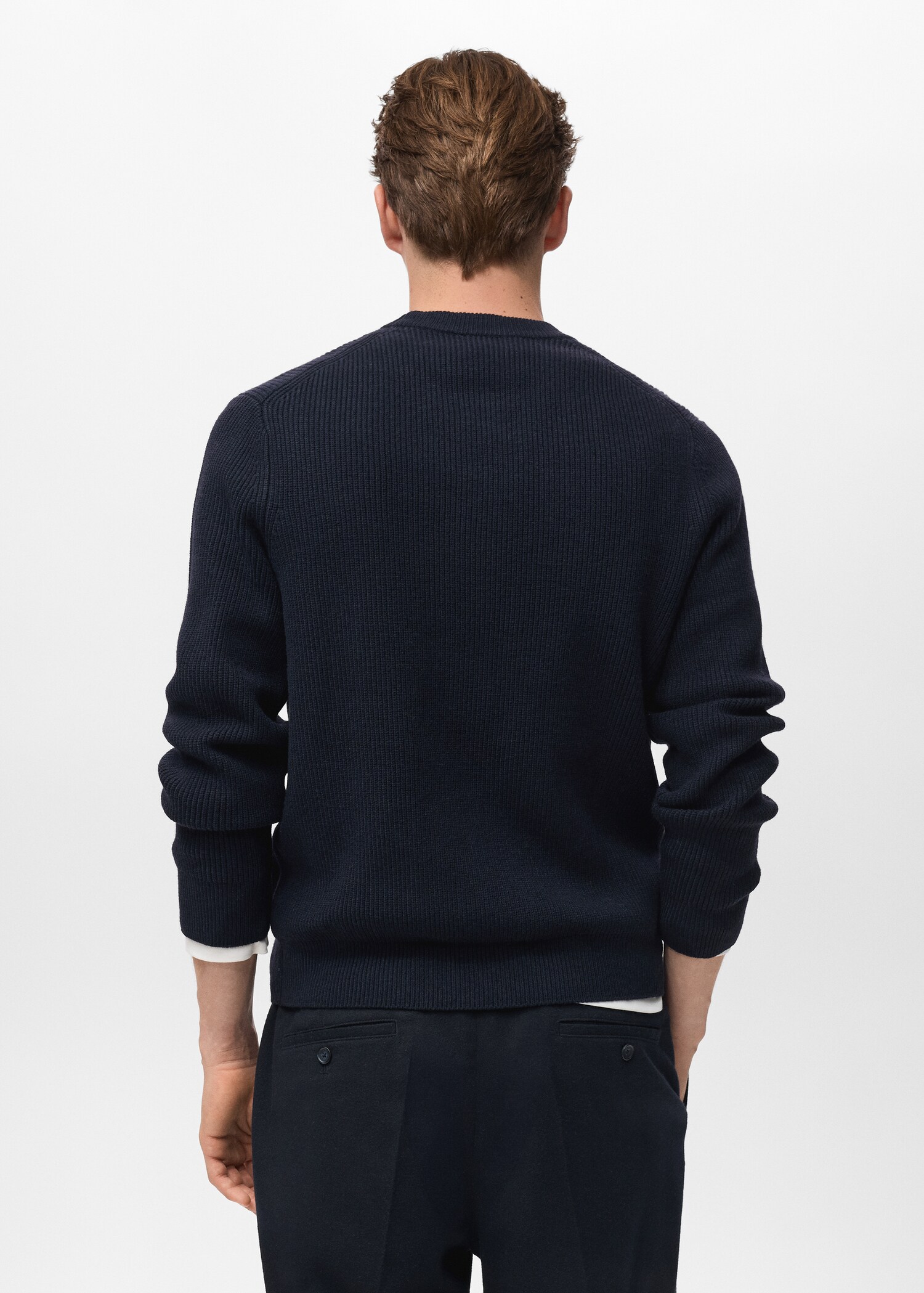 Ripp-Pullover aus Wollgemisch - Rückseite des Artikels