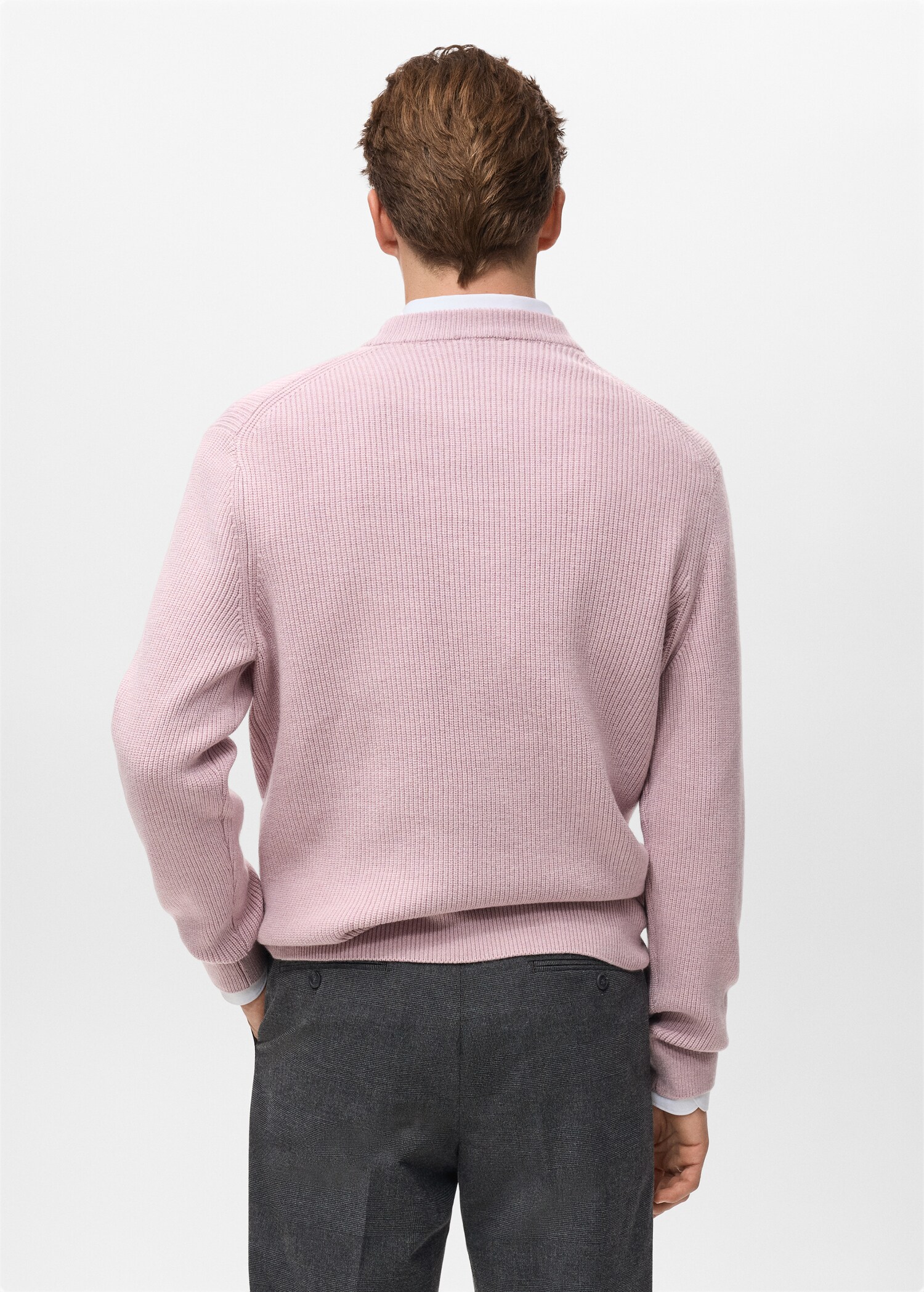 Ripp-Pullover aus Wollgemisch - Rückseite des Artikels