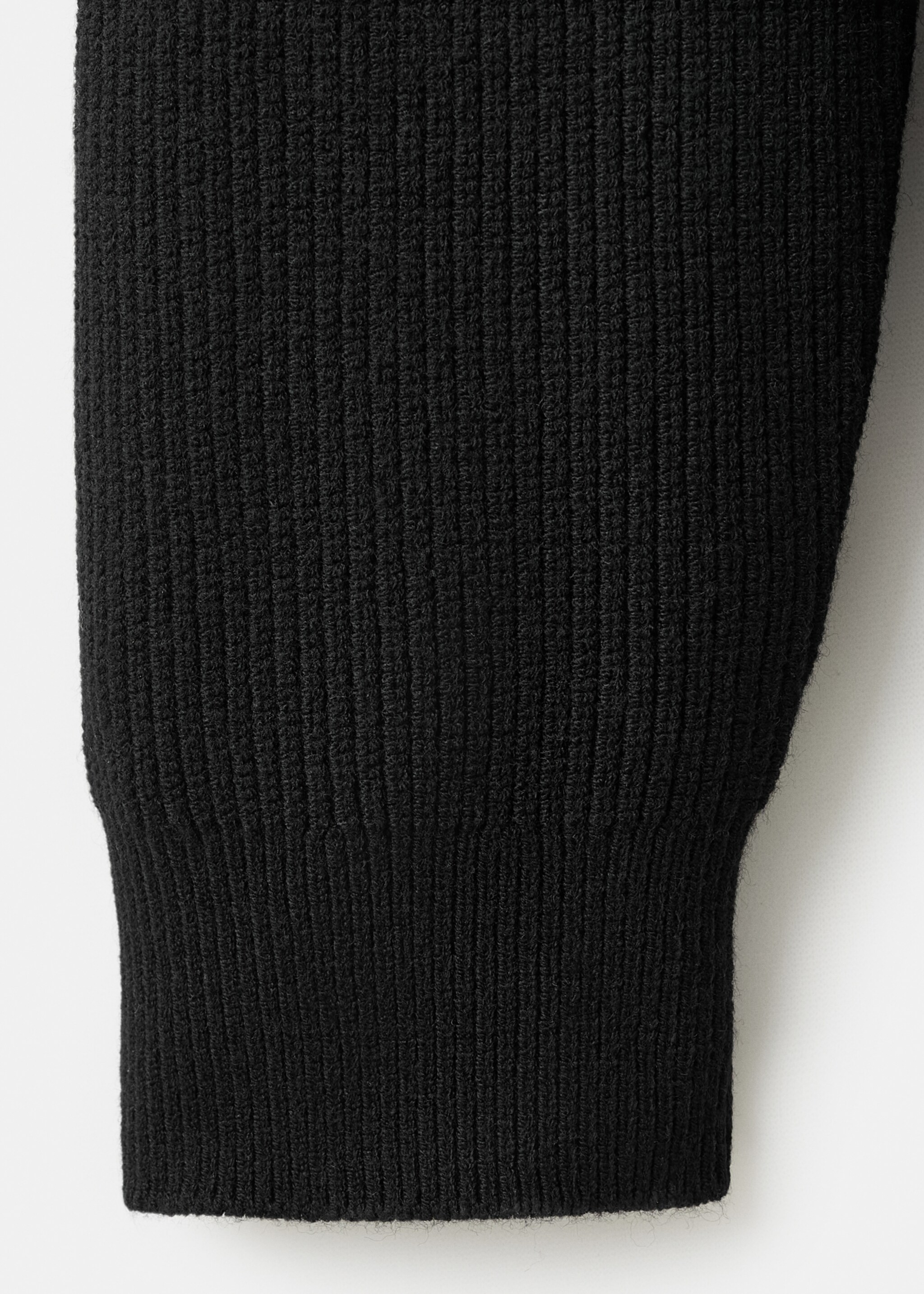 Pull-over maille col zippé - Détail de l'article 0, Noir. Ref: 17007901-00.