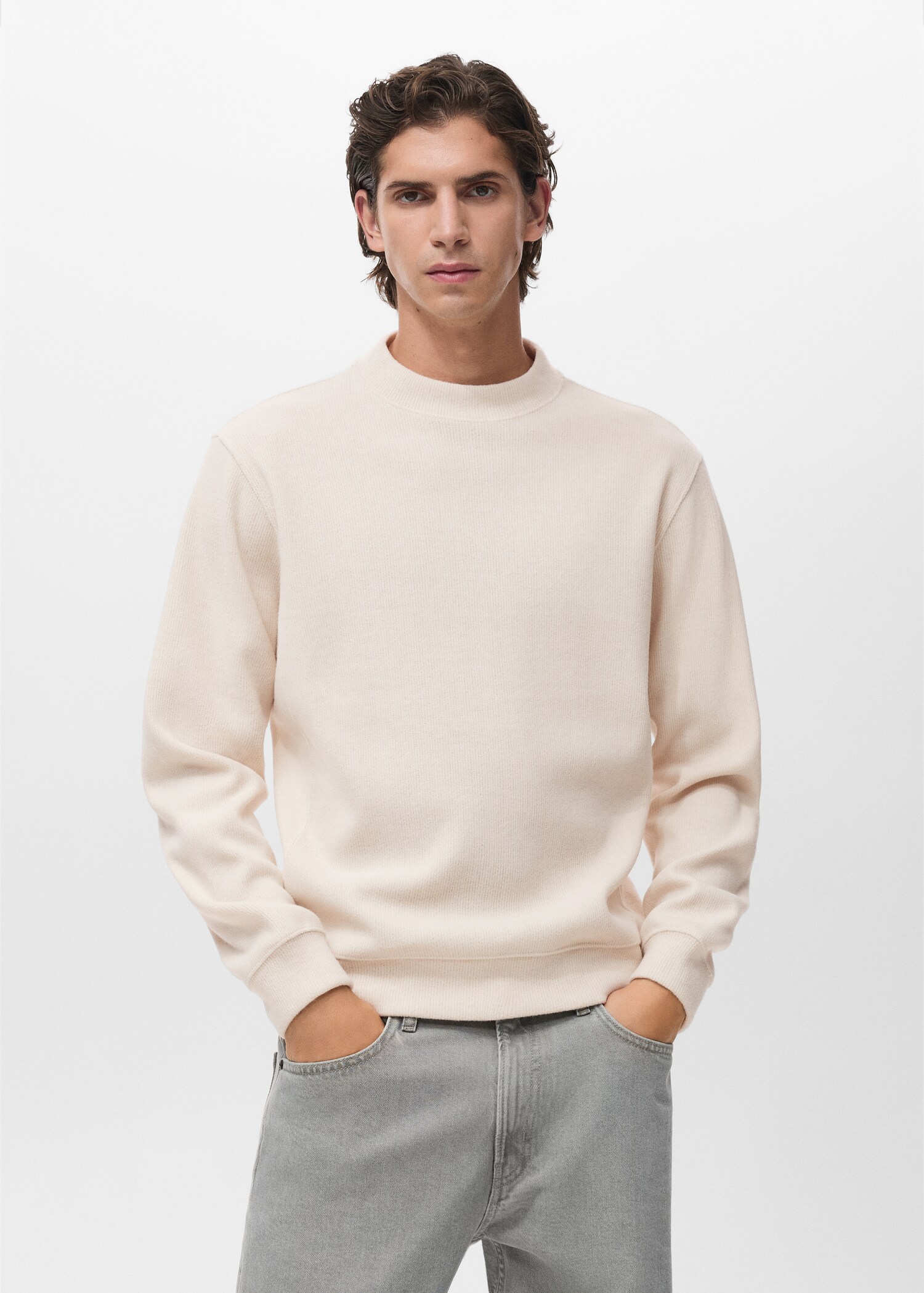 Sweat en maille regular fit - Plan moyen