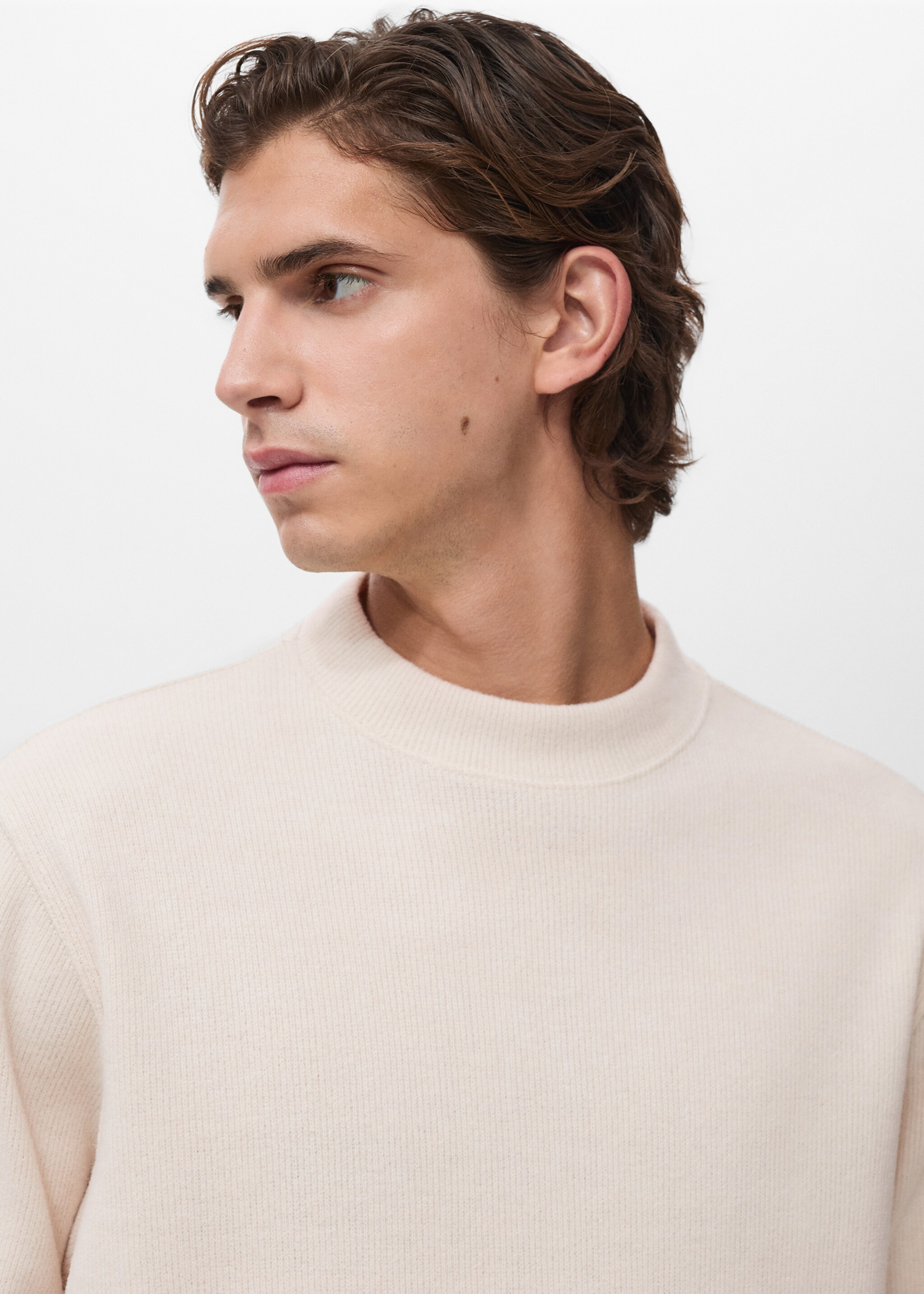 Sweatshirt de malha regular fit - Pormenor do artigo 1, Cru. Ref: 17007902-00.